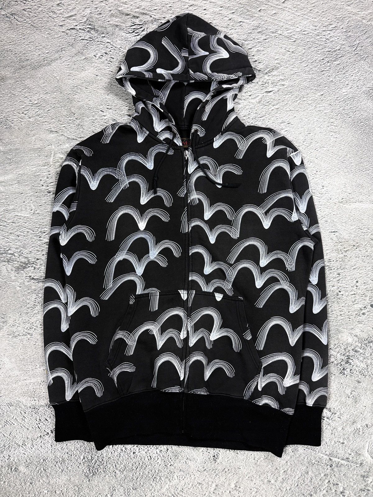 Evisu Evisu zip hoodie black vintage big logo monogra seagulls Y2K Size US XL / EU 56 / 4 - 1 Thumbnail