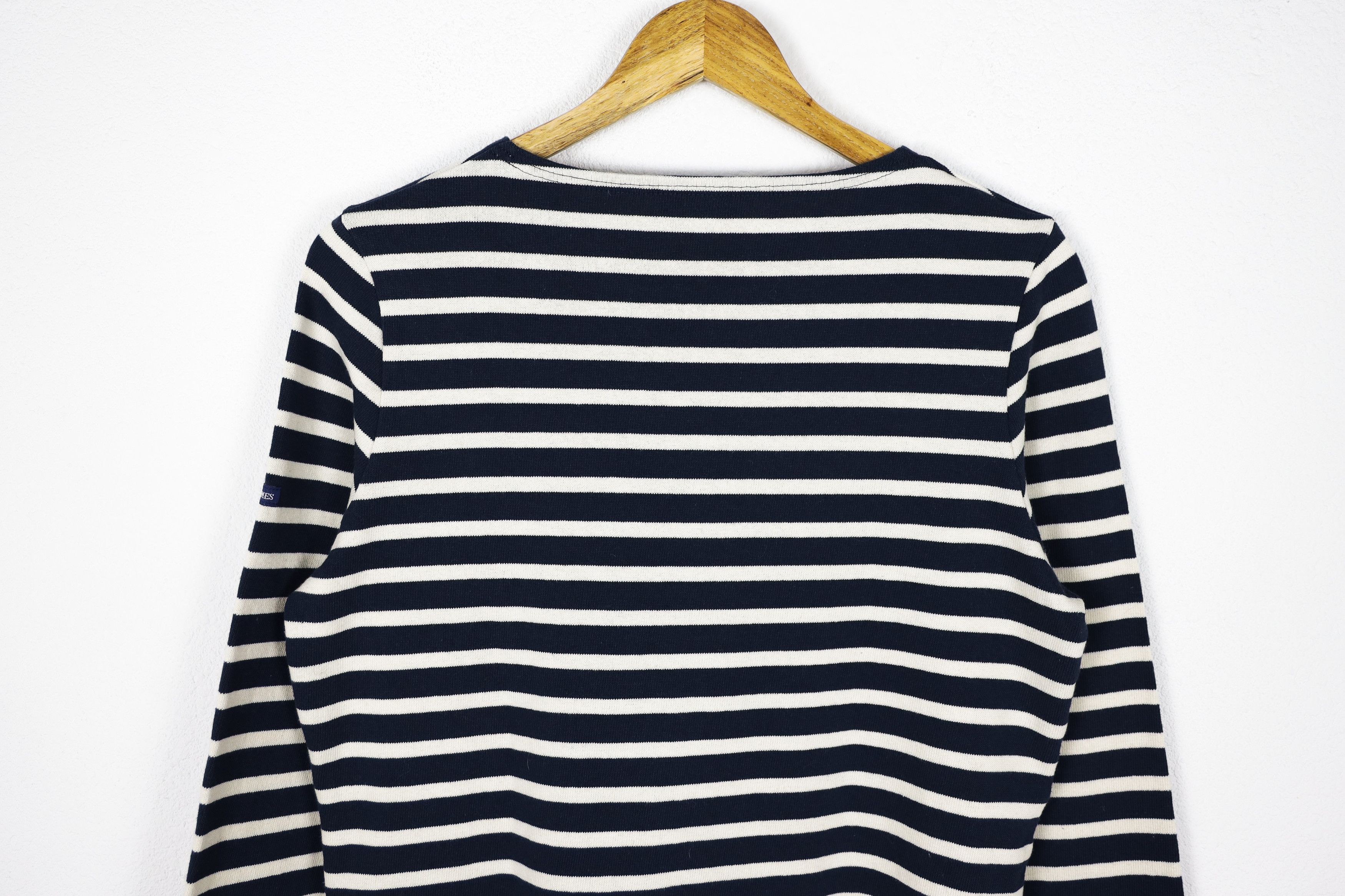 Saint James × Vintage Womens Saint James LAtelier Striped Breton LS T-shirt 90s NZ Size L / US 10 / IT 46 - 8 Thumbnail