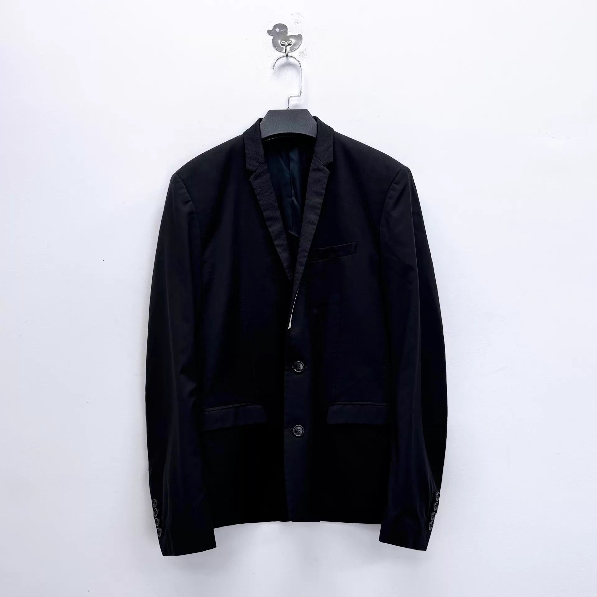 Dior Dior Black Collar Stripe Wool Blazer 48 Rare Size 48R - 1 Thumbnail