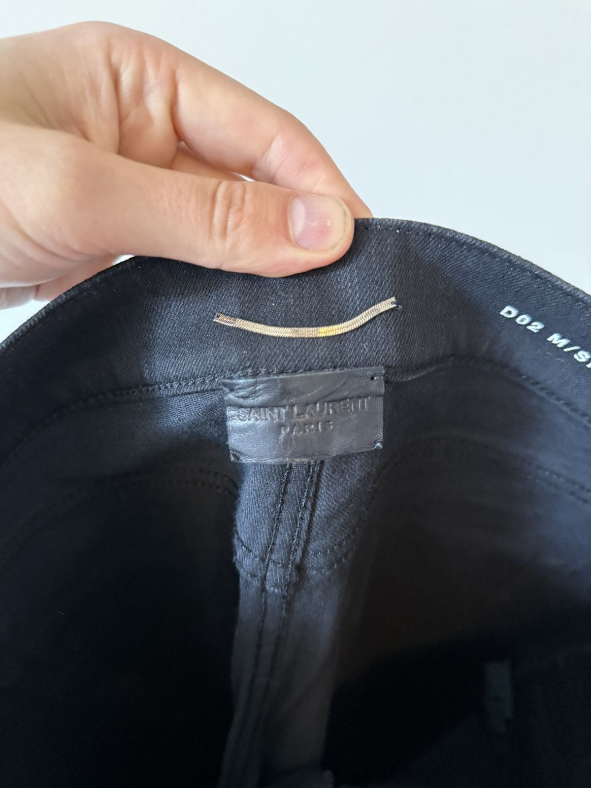 Saint Laurent Paris Saint Laurent D02 Skinny Black Jeans in Washed Stretch Denim Size US 32 / EU 48 - 10 Thumbnail