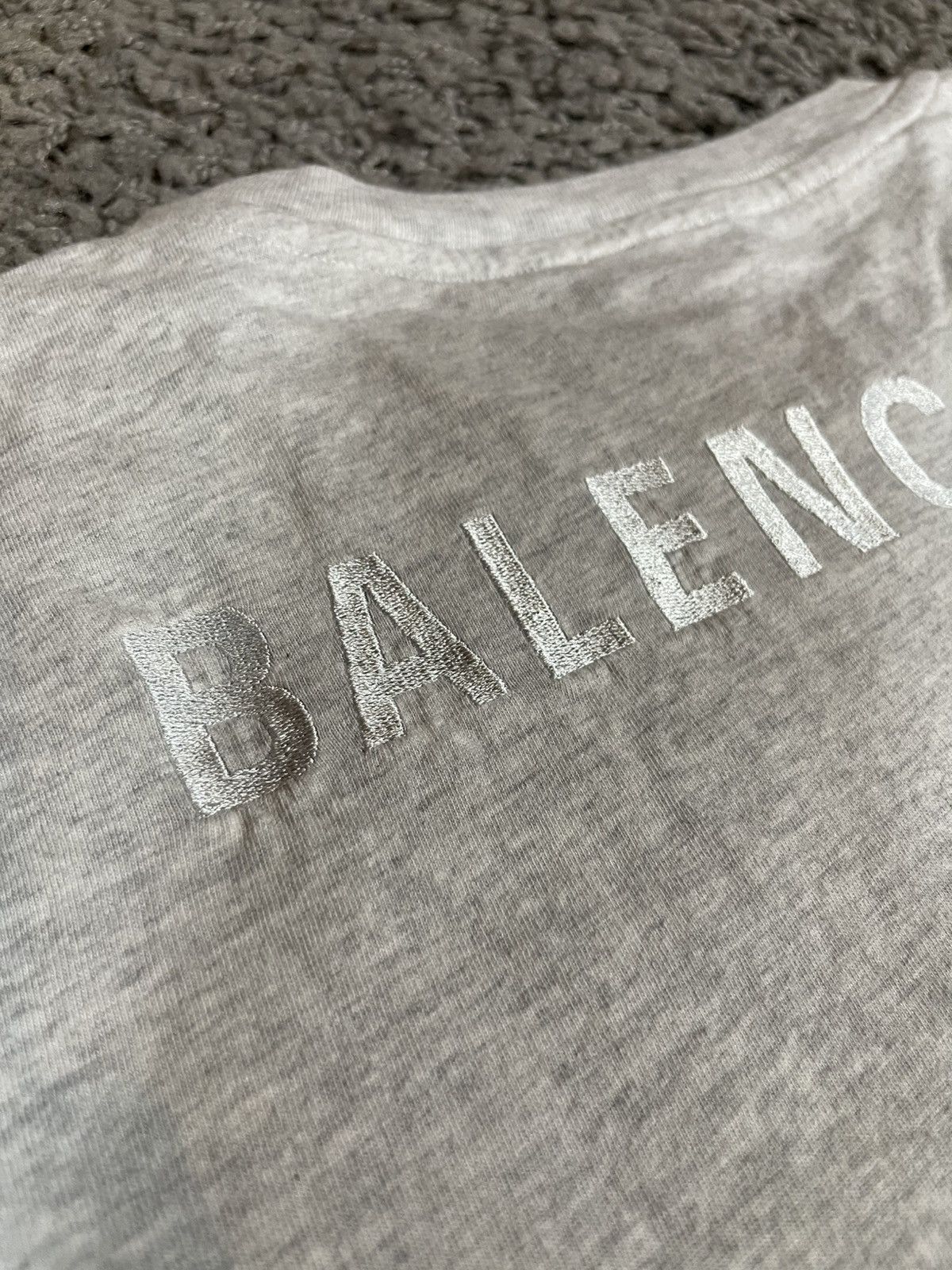 Balenciaga Balenciaga Embroidered Vintage Jersey T-Shirt Pale Heather Size M / US 6-8 / IT 42-44 - 6 Thumbnail