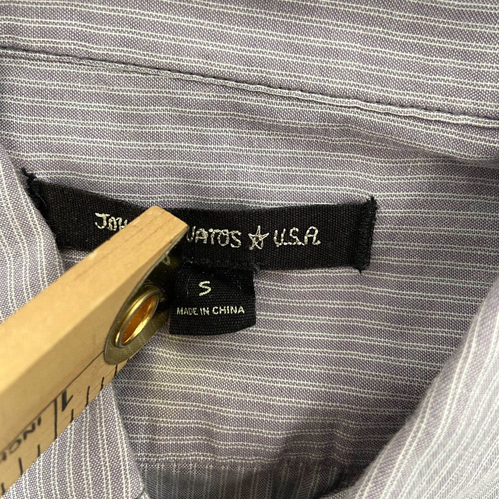 John Varvatos John Varvatos Shirt Adult Small Purple Striped Button-Up Long Sleeve Cotton Mens S Size US S / EU 44-46 / 1 - 5 Thumbnail