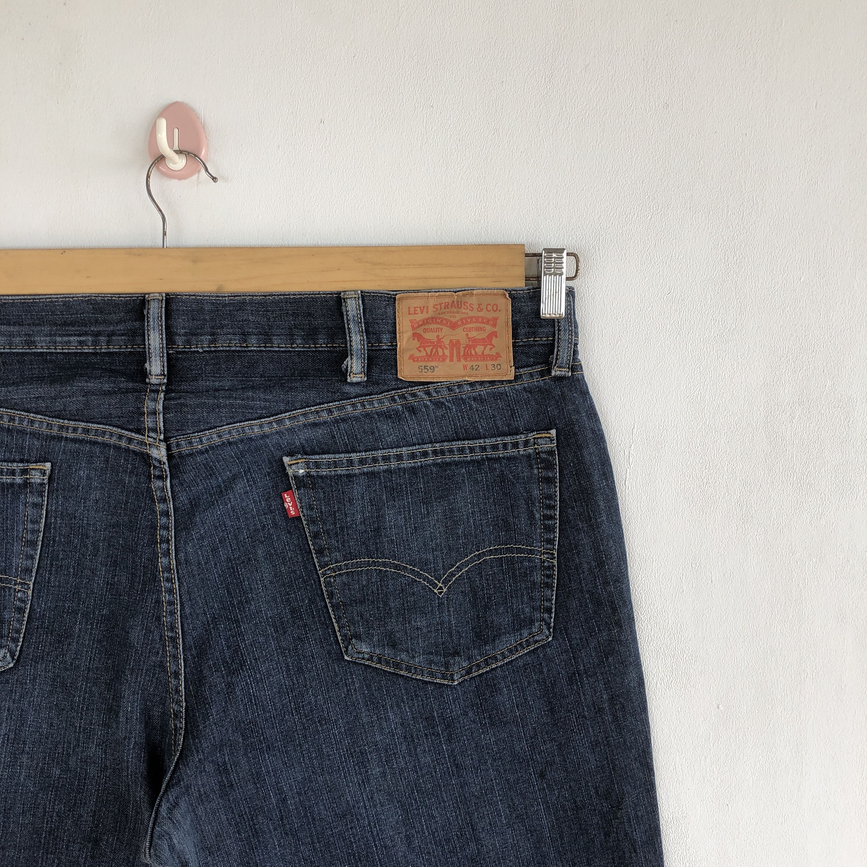 Levi's Crazy Y2K Baggy Levi's 559 Jeans Dark Blue Levis Cyber Denim Size US 42 / EU 58 - 5 Thumbnail