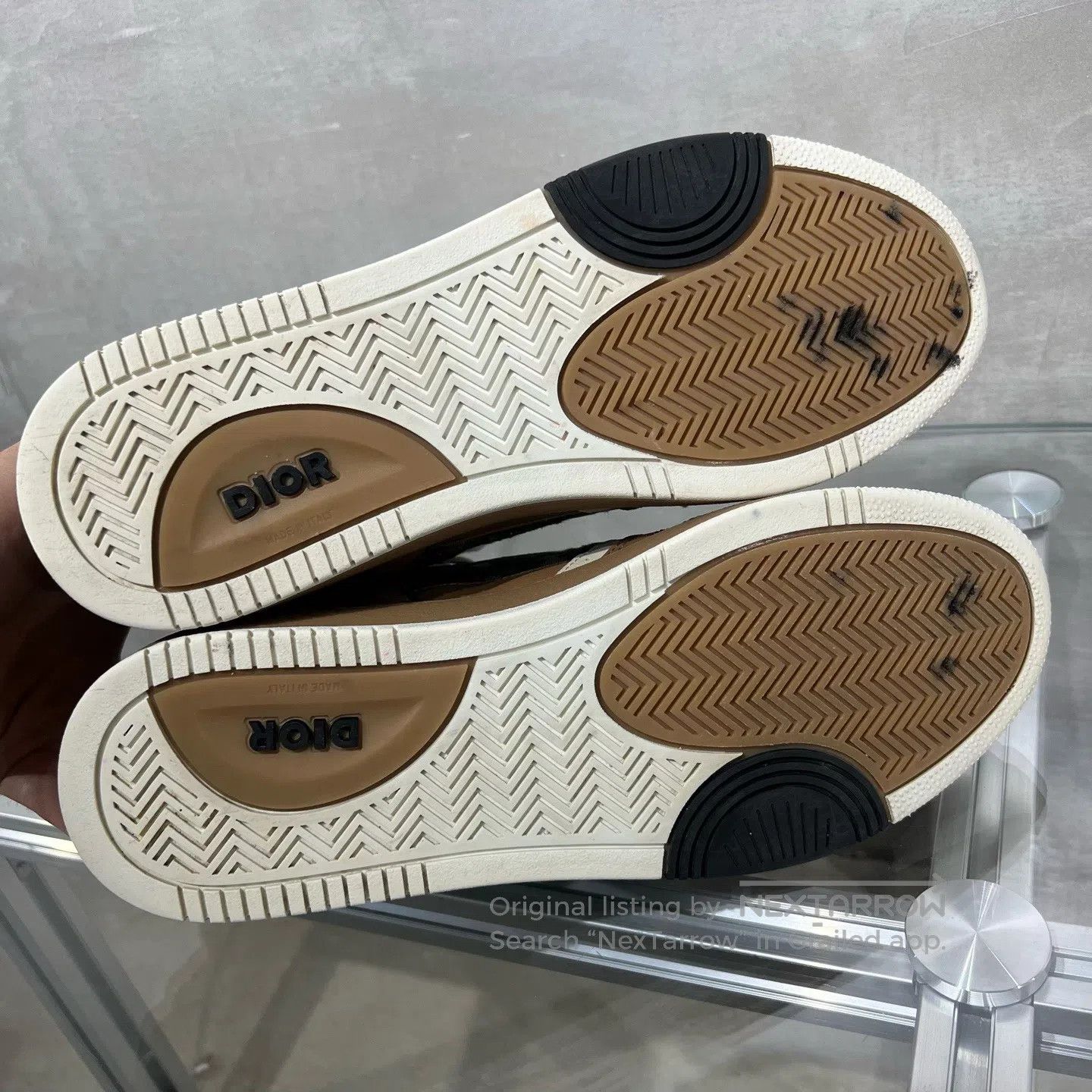 Dior Dior B27 White-Brown Old-Flower Board Shoes Size US 11 / EU 44 - 7 Thumbnail