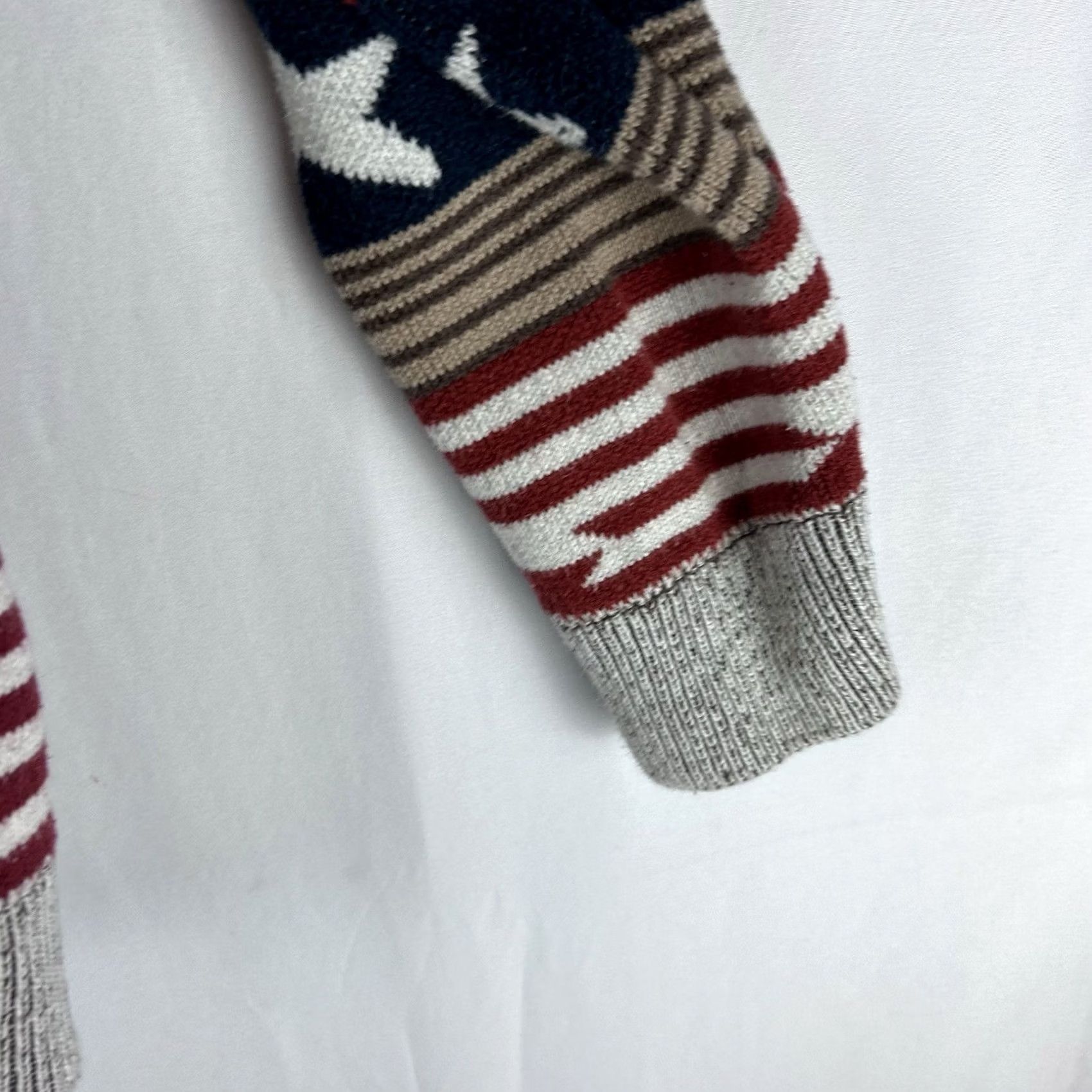 Vintage VINTAGE American Rag Mens Medium Stars Stripes Aztec Cardigan Button Sweater Patriotic Mens Size US M / EU 48-50 / 2 - 6 Thumbnail