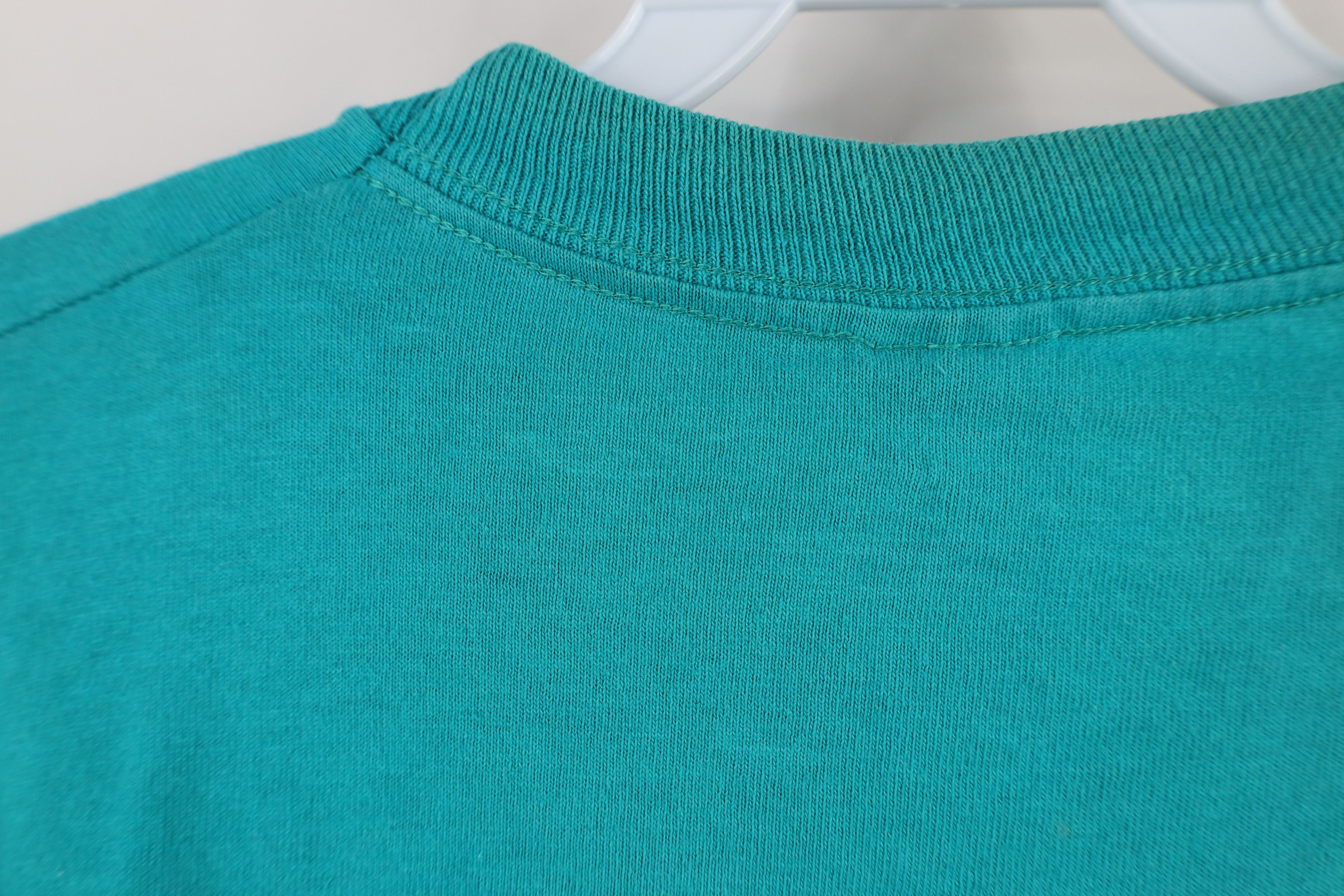 Vintage Vintage 90s Streetwear Leland Michigan T-Shirt Teal USA Size L / US 10 / IT 46 - 10 Thumbnail