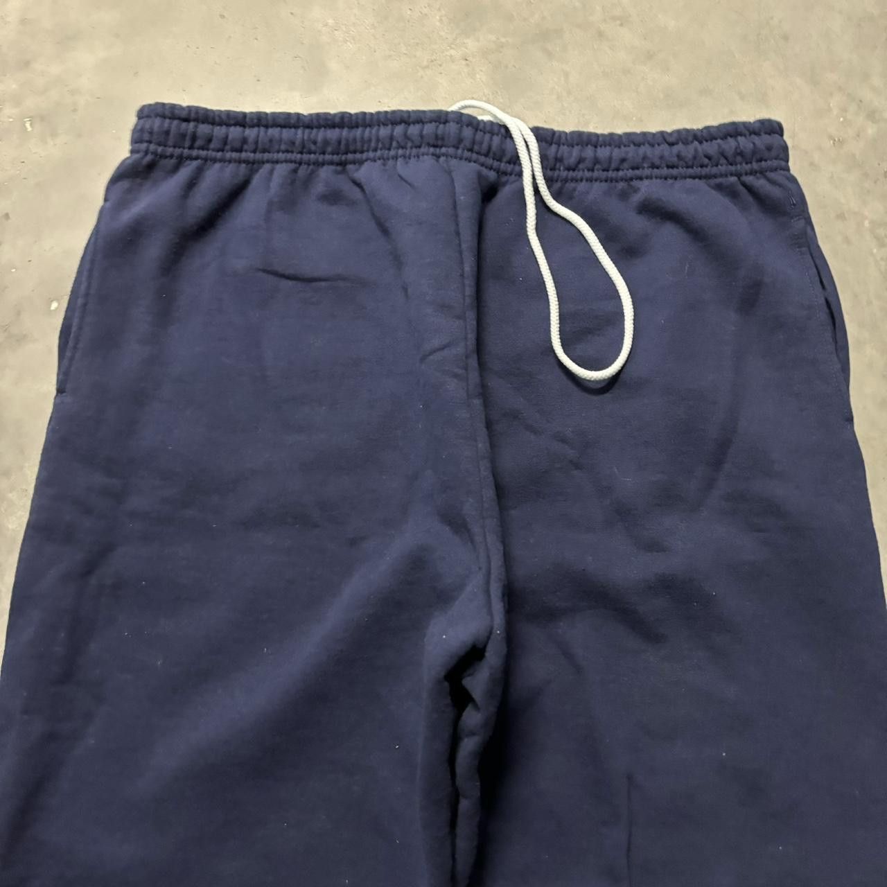 Japanese Brand × Vintage Crazy Vintage Y2K/2000s Baggy Navy Blue Skater Essential Sweatpants! Size US 36 / EU 52 - 4 Thumbnail
