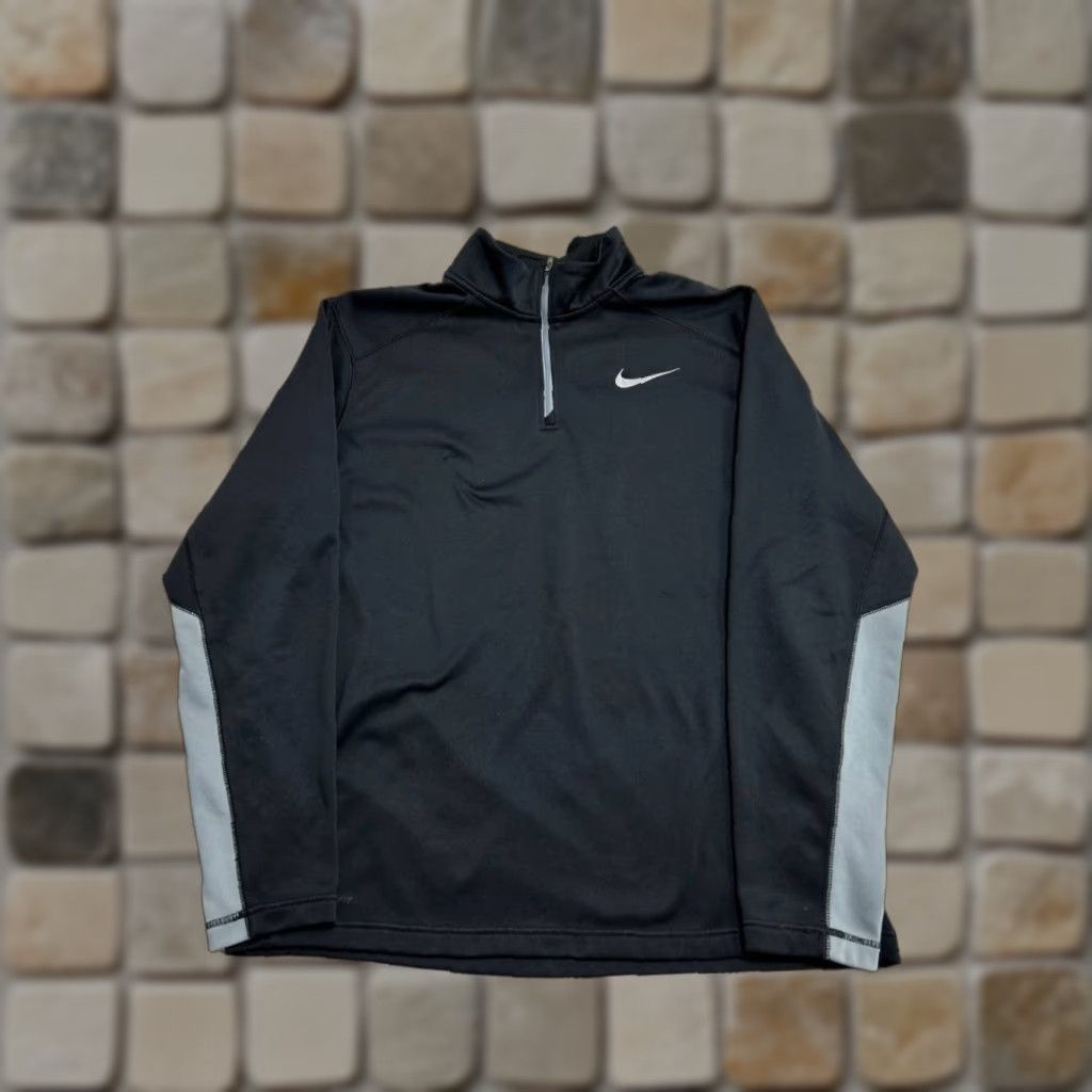 Nike Nike Sweatshirt Men XL Black Therma Fit Fleece Lined Swoosh Training Quarter Zip Size US XL / EU 56 / 4 - 1 Thumbnail