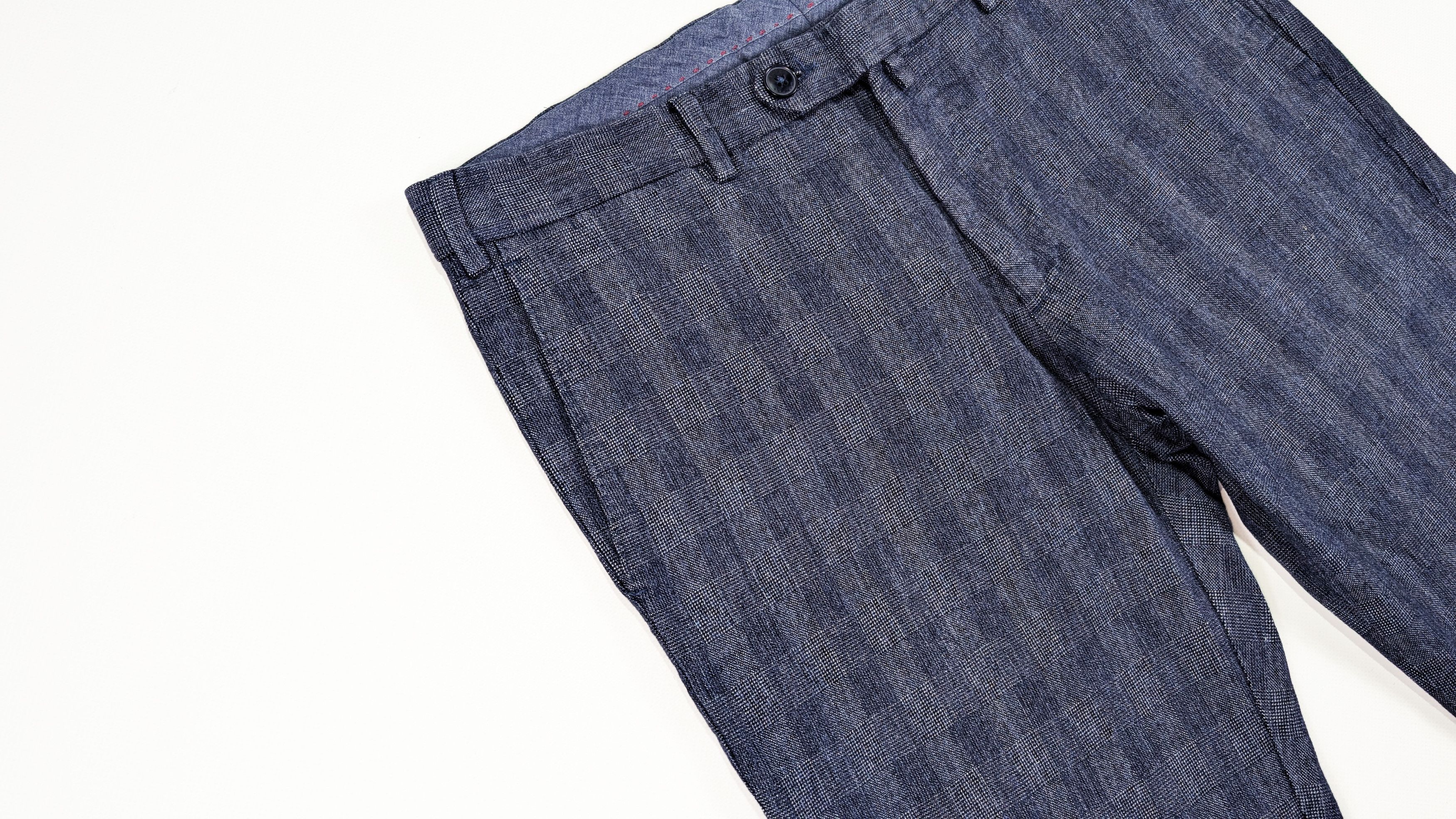 Boggi Boggi Milano Easy Formal Stretch Cotton Checkred Chino Pants Size US 34 / EU 50 - 3 Thumbnail