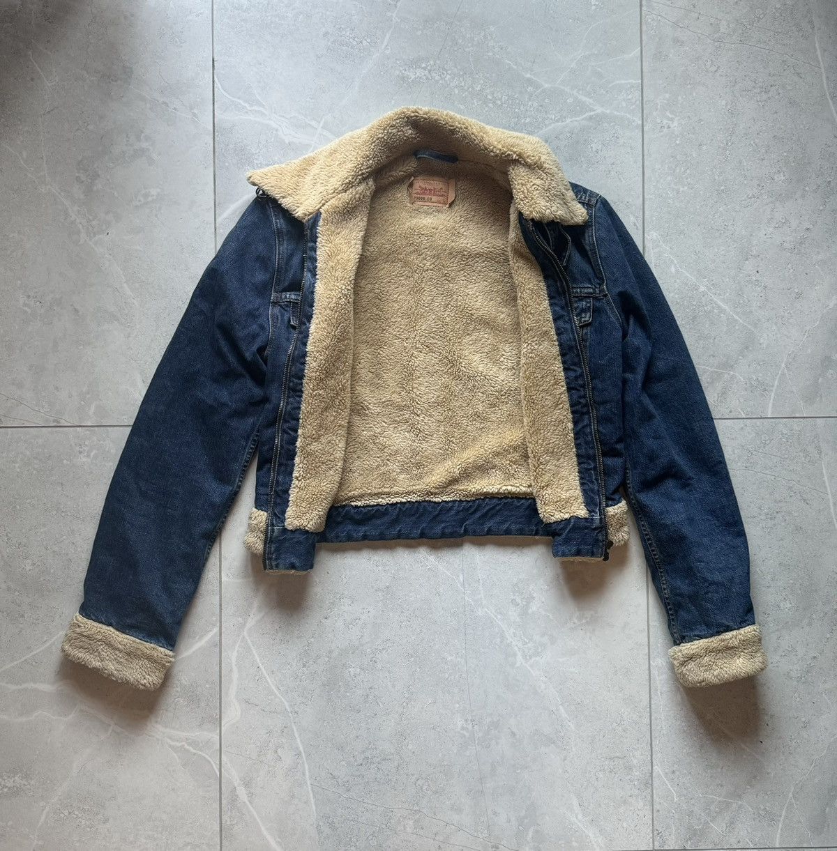 Levi's Levis vintage sherpa denim jeans jacket rare Size L / US 10 / IT 46 - 3 Thumbnail