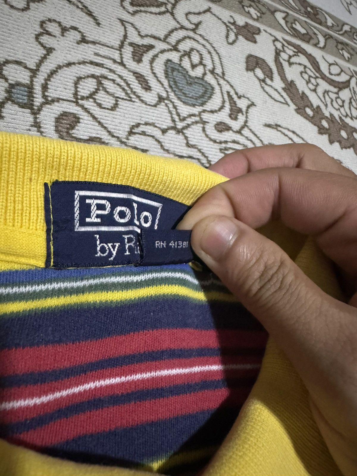 Polo Ralph Lauren × Ralph Lauren × Vintage 🇺🇸 Vtg Polo RL Stripe Small Pony Polo Shirt Size US L / EU 52-54 / 3 - 6 Thumbnail