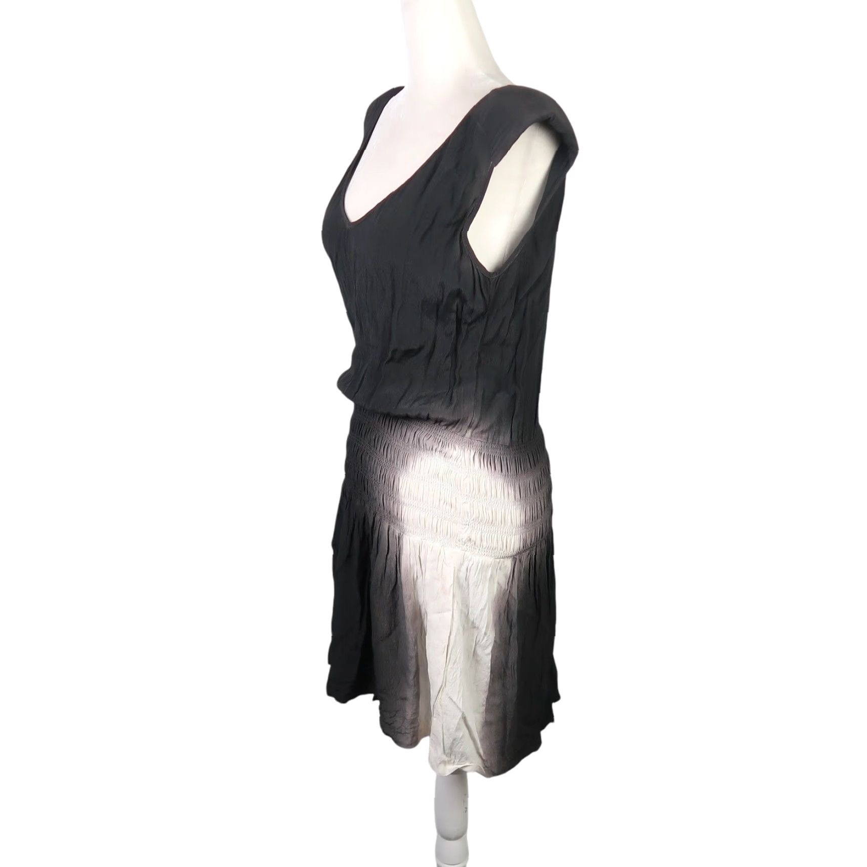 Maje Maje black and white ombre blouson mini dress L Size L / US 10 / IT 46 - 3 Thumbnail
