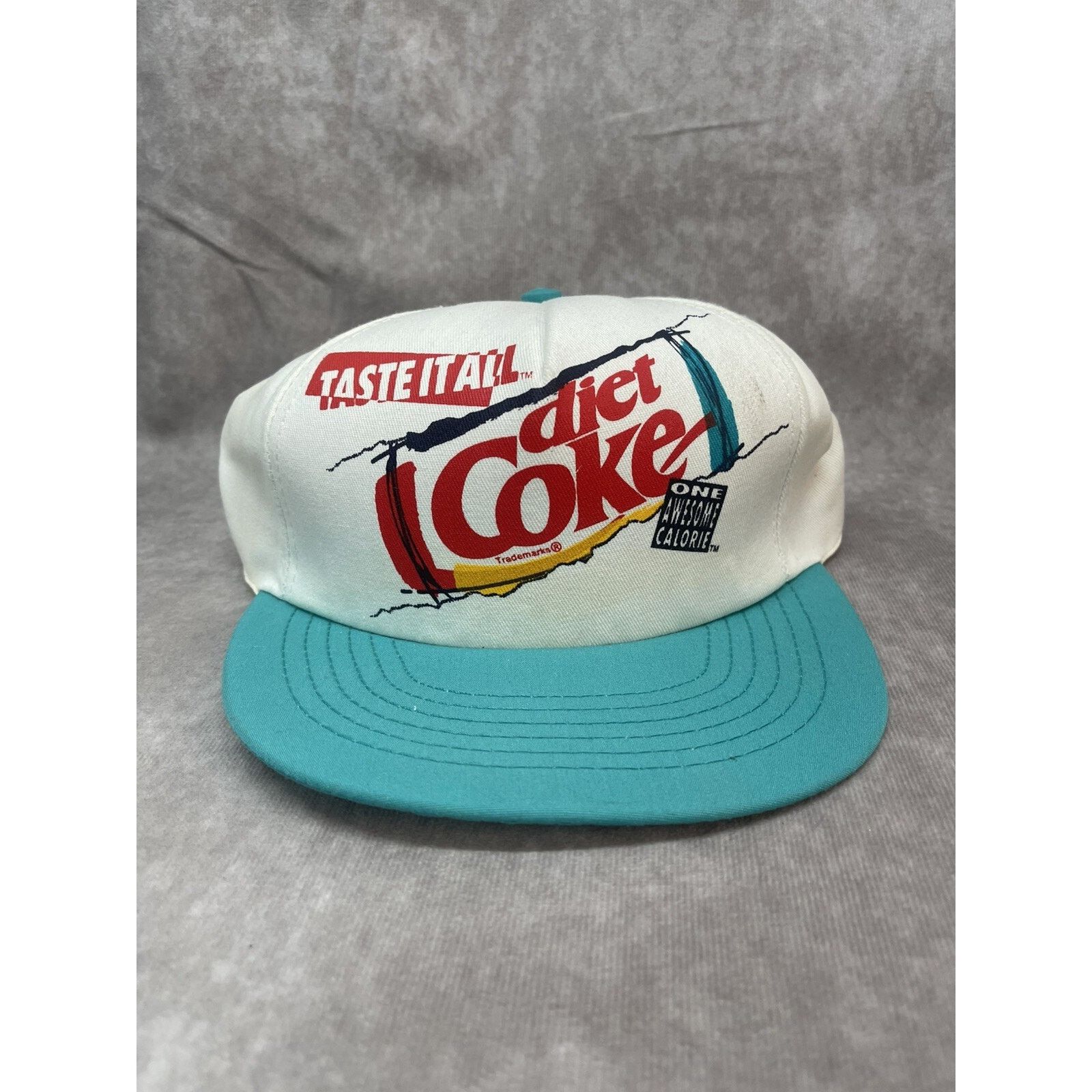 Coca Cola Vintage 90s Diet Coke Hat Snap Back Taste It All Size ONE SIZE - 1 Thumbnail