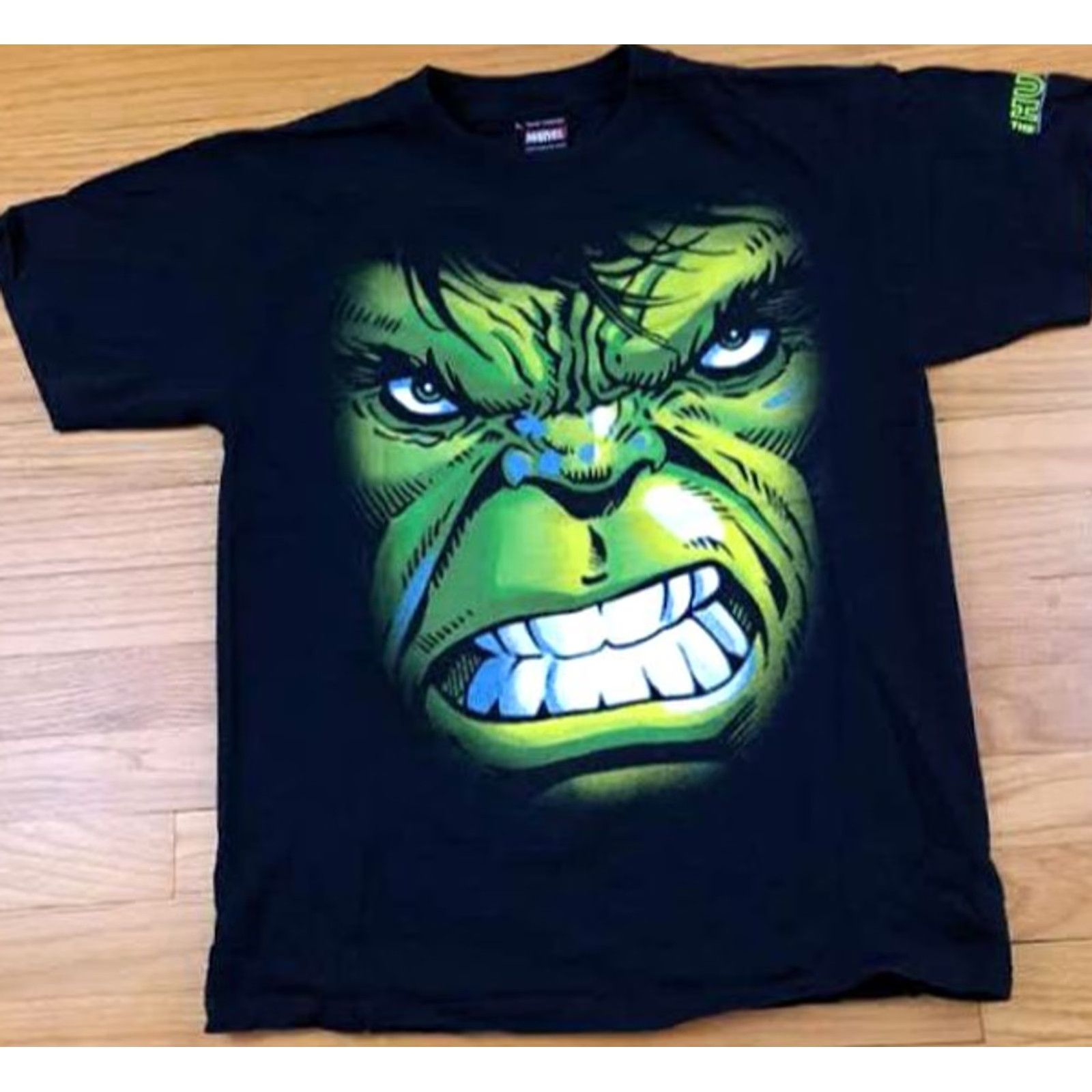Vintage Pre-Owned Marvel Incredible Hulk T-Shirt Medium M Black Short Sleeve Shirt Mens Graphic Print 1990s Comics Mad Engine Size US M / EU 48-50 / 2 - 2 Thumbnail