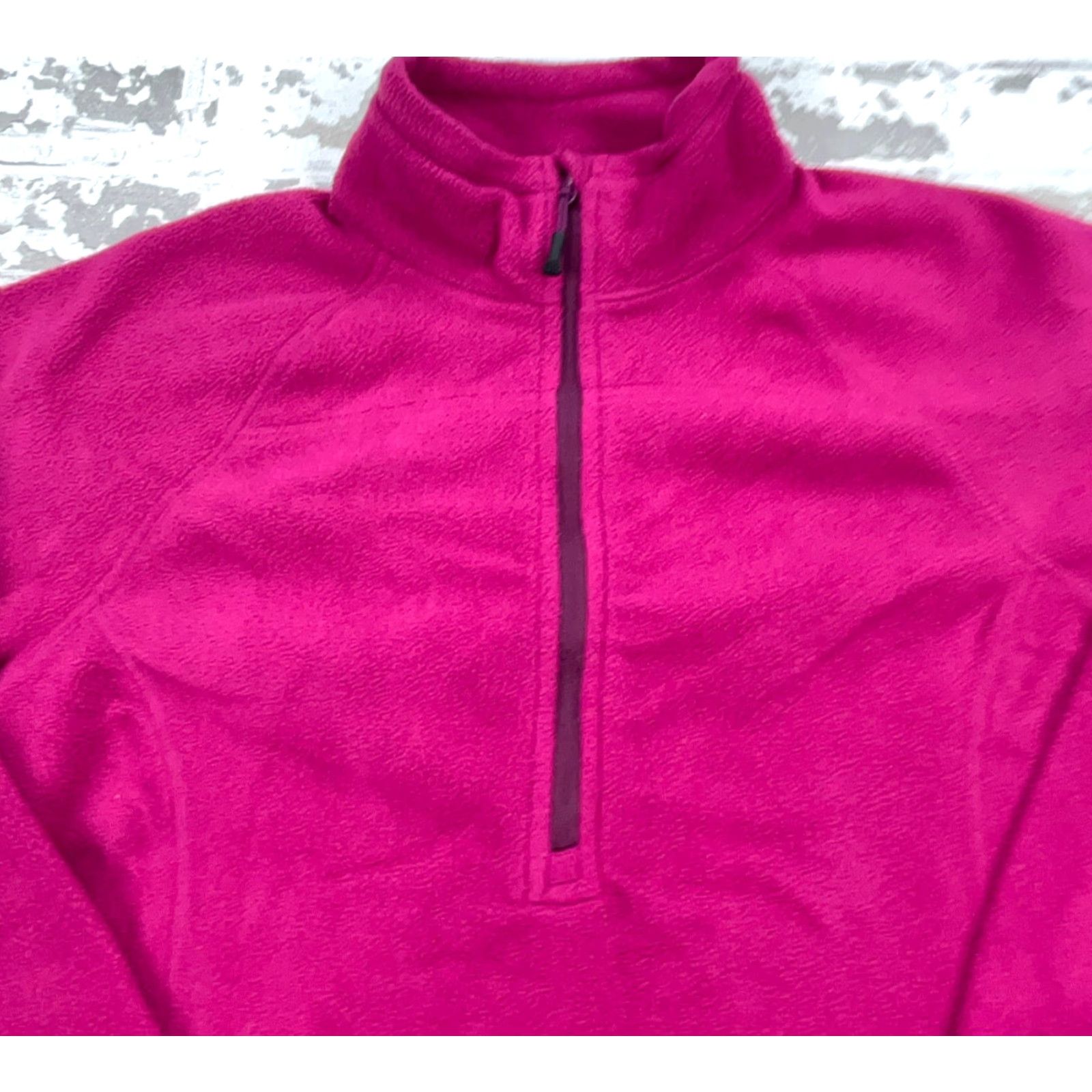 Eddie Bauer Eddie Bauer Women Medium Pink Fleece Jacket Layer Top Quarter Zip Size M / US 6-8 / IT 42-44 - 3 Thumbnail