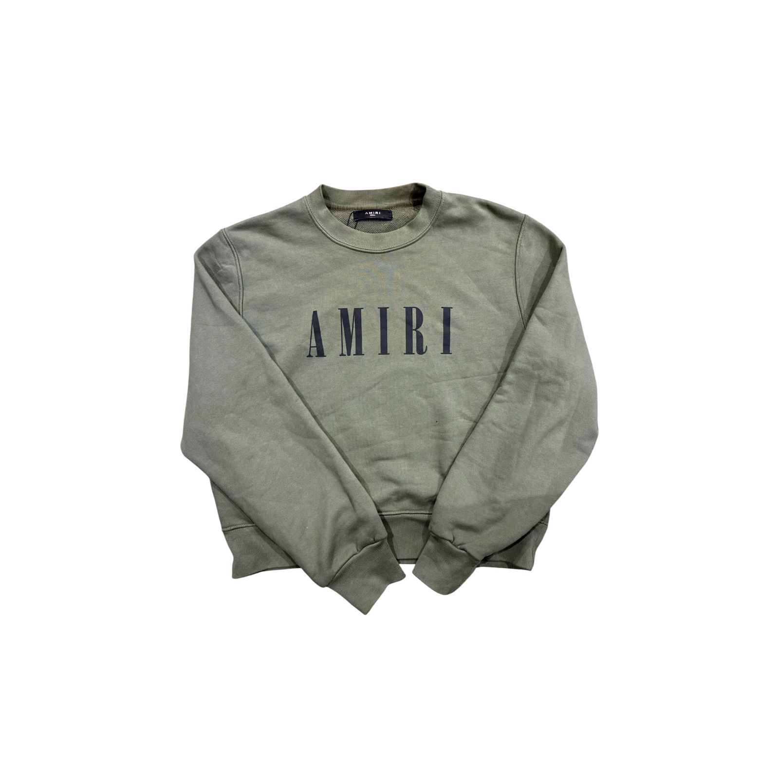 Amiri Amiri Core Logo Crewnecke Olive Sweatshirt Size US S / EU 44-46 / 1 - 1 Thumbnail