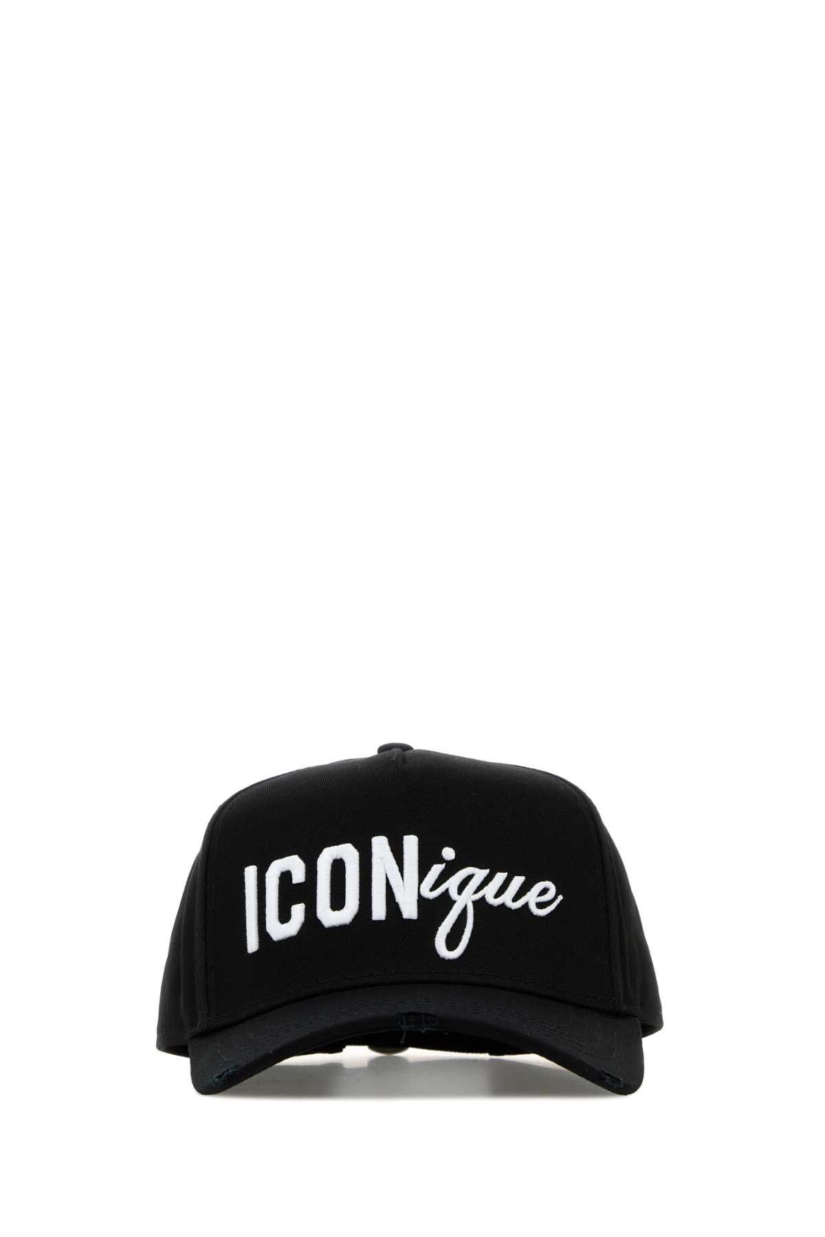Dsquared2 Black Cotton Baseball Cap Size ONE SIZE - 1 Thumbnail