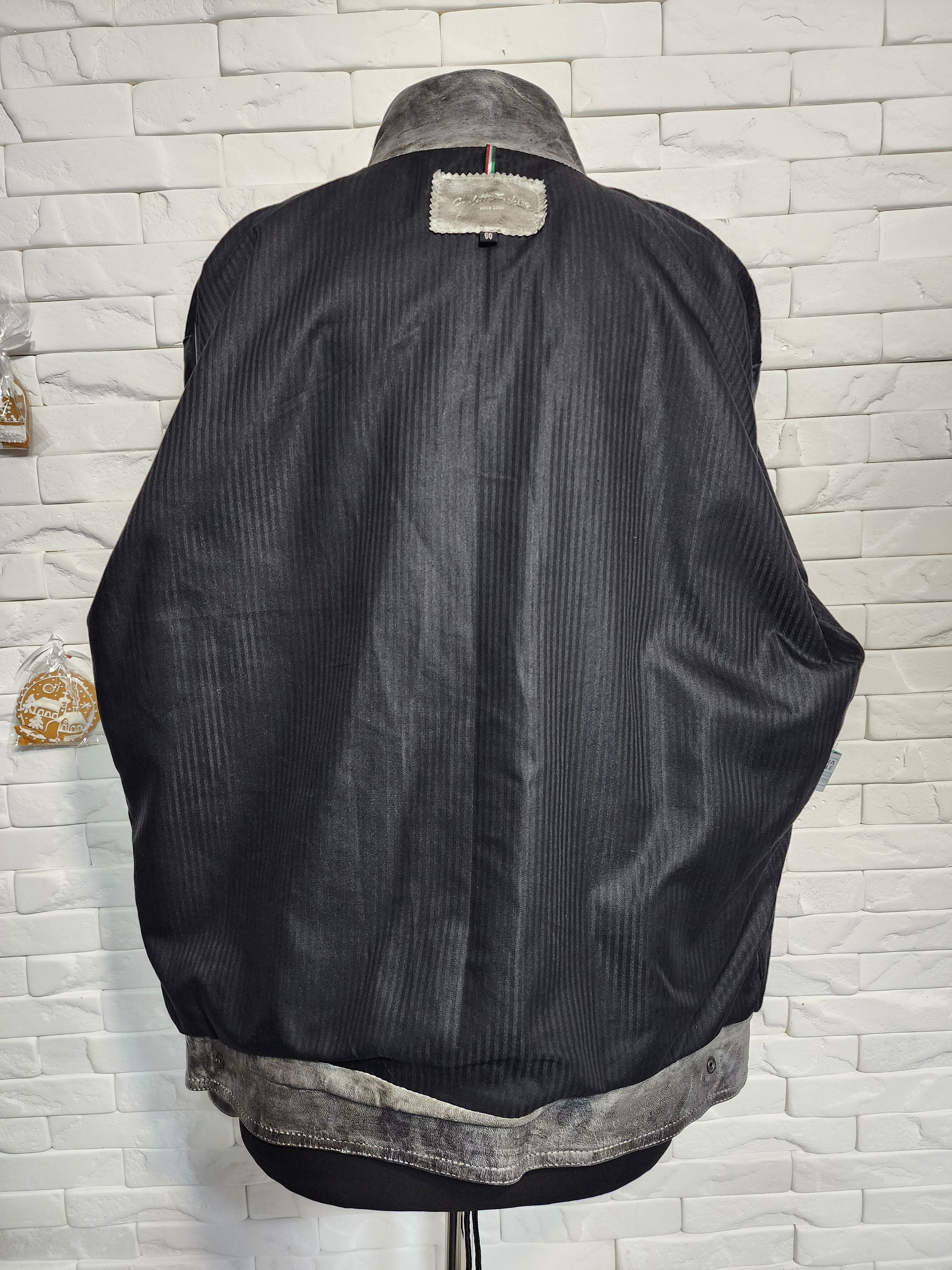 Uniqlo Gray Leather Jacket: Men's Sporty Style Size US L / EU 52-54 / 3 - 7 Thumbnail