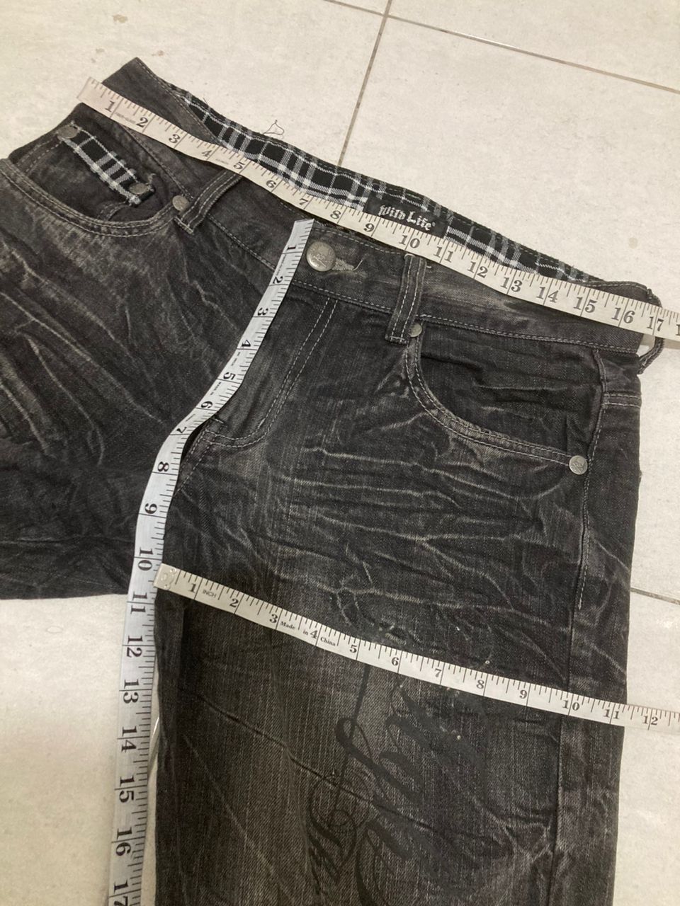 Hysteric Glamour rare Distressed Denim wild life vintage Size US 33 - 5 Thumbnail