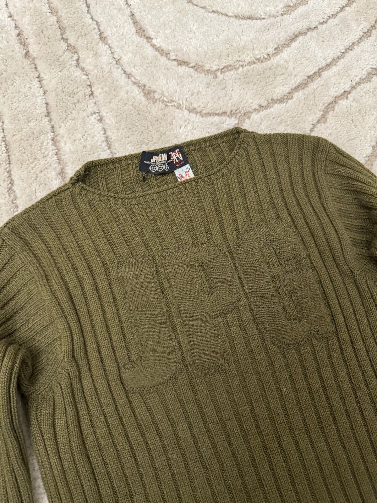 Jean Paul Gaultier 1990s Jean Paul Gaultier Skull Olive Sweater (S) Size US S / EU 44-46 / 1 - 3 Thumbnail