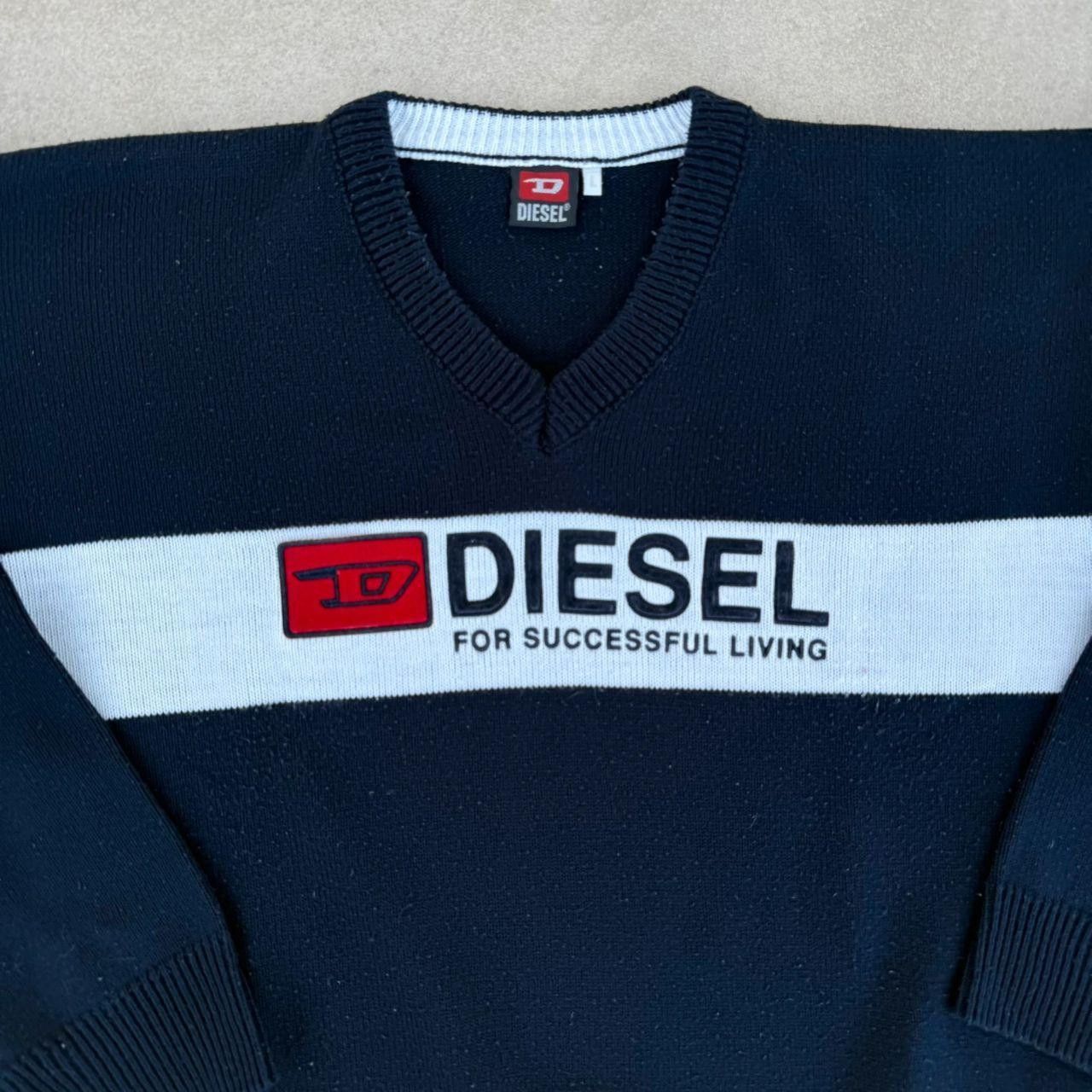 Diesel Diesel Vintage V neck Sweater Jumper Navy Size US L / EU 52-54 / 3 - 5 Thumbnail