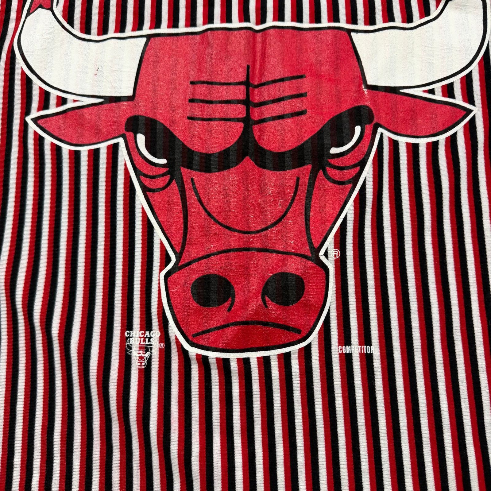 Vintage Vintage Competitor Chicago Bulls Pinstripe Basketball Shirt Size US XL / EU 56 / 4 - 3 Thumbnail