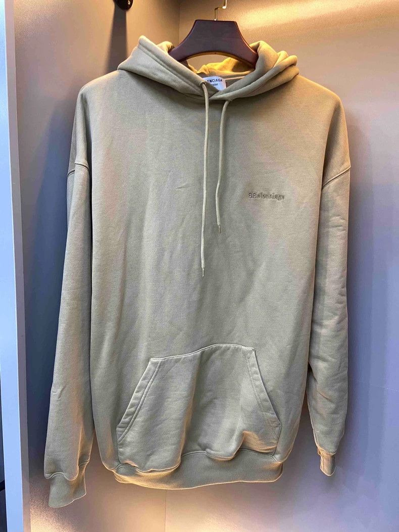Balenciaga Balenciaga Beige Embroidered Logo Hoodie - dmc Size US S / EU 44-46 / 1 - 1 Thumbnail