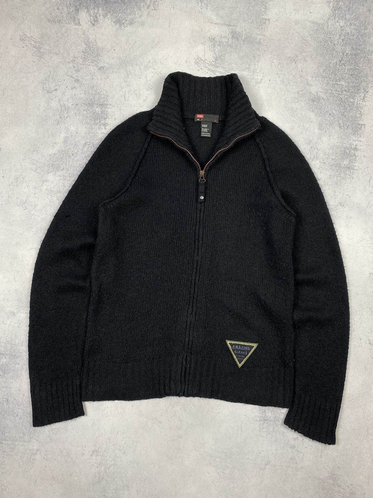 Diesel Vintage Diesel Wool Full Zip Sweater Sweatshirt Size US S / EU 44-46 / 1 - 2 Thumbnail