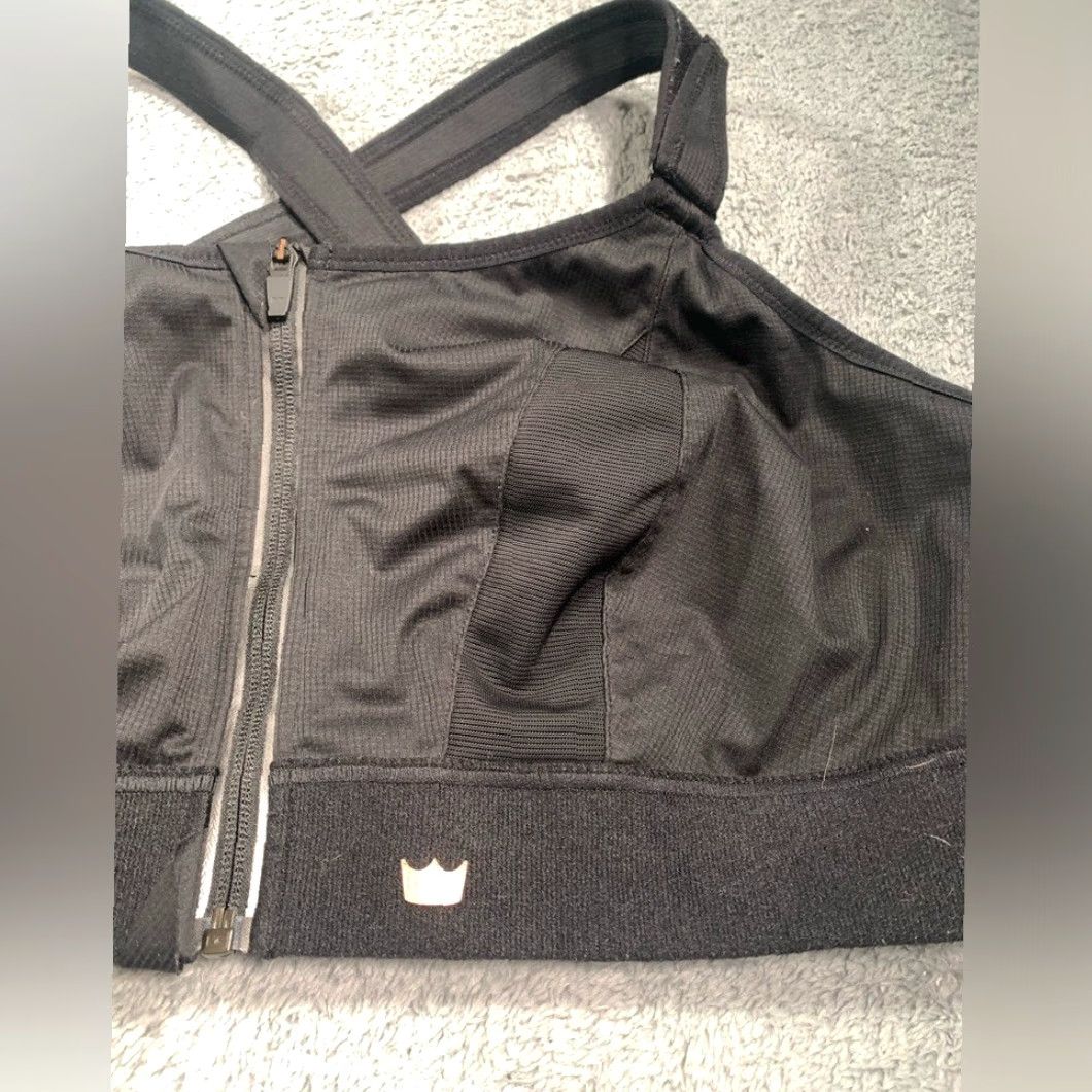 Vintage SHEFIT Black Sports Bra Size ONE SIZE - 2 Thumbnail