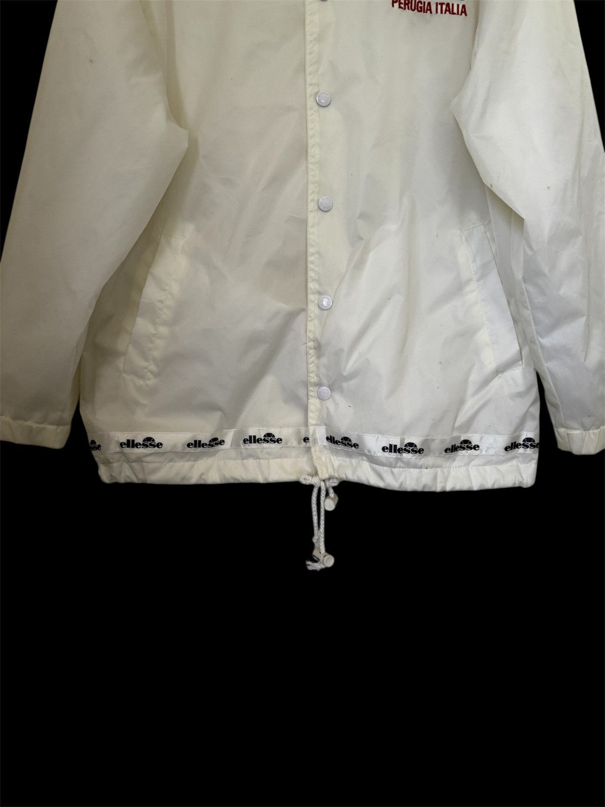 Ellesse ELLESSE PERUGIA ITALIA WINDBREAKER JACKET WHITE BUTTON Size US M / EU 48-50 / 2 - 3 Thumbnail