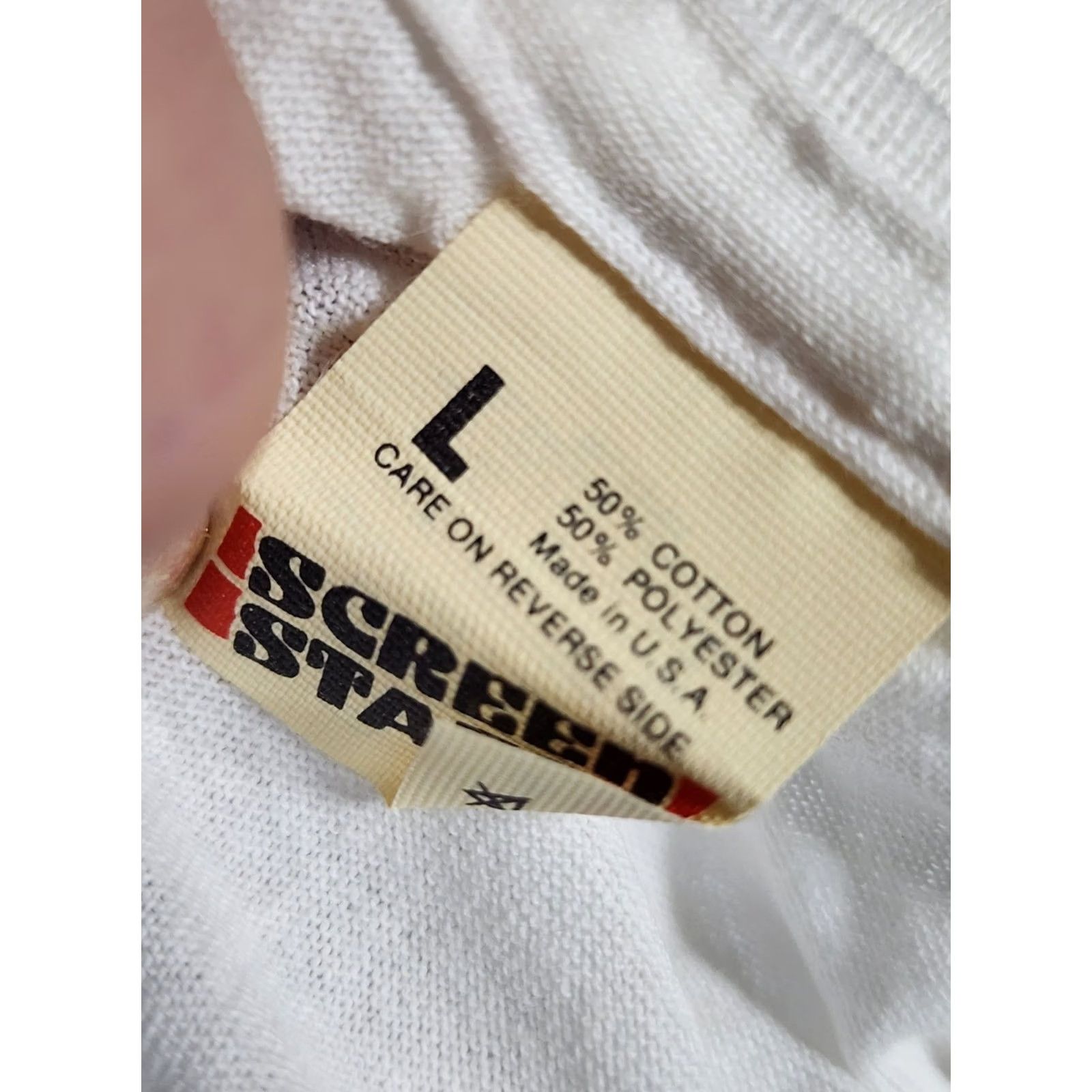 Vintage VINTAGE Screen Stars T Shirt Unisex Adults White Crew Neck Short Sleeve Florida IAPES Union Workers Logo 1980s L Men’s Boys Womens? Size US L / EU 52-54 / 3 - 3 Thumbnail