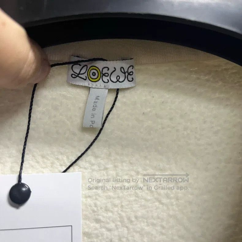Loewe Loewe White and Green Contrast Embroidered Logo Teddy Jack Size L / US 10 / IT 46 - 2 Thumbnail