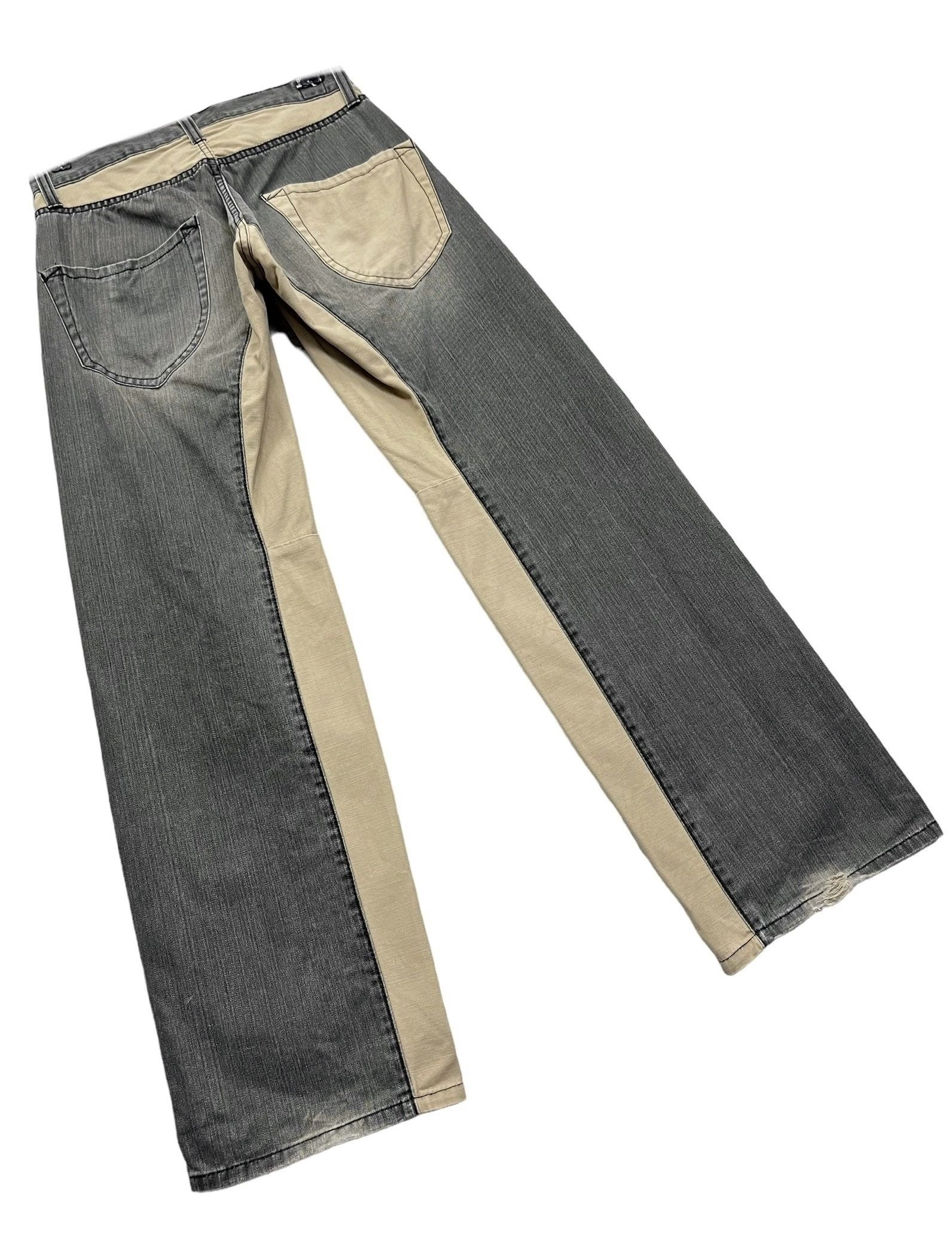 Japan Blue FYE🔥Vintage BLUEWAY JAPAN Hybrid Split Denim Made In JAPAN Size US 28 / EU 44 - 6 Thumbnail