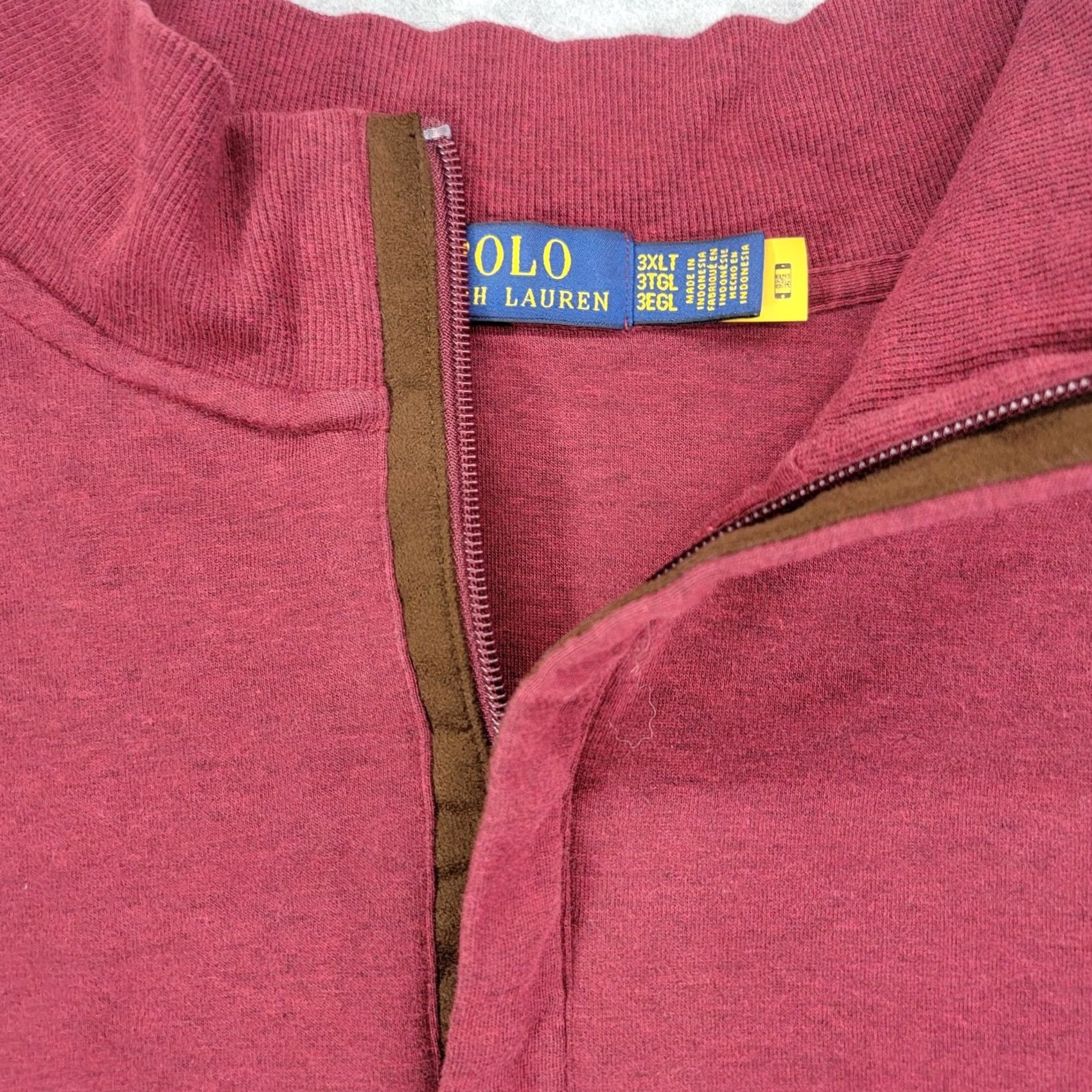 Polo Ralph Lauren Polo Ralph Lauren Sweater Mens 3XLT Red Mock Neck 1/4 Zip Pullover Logo Big Tall Size US XXL / EU 58 / 5 - 3 Thumbnail