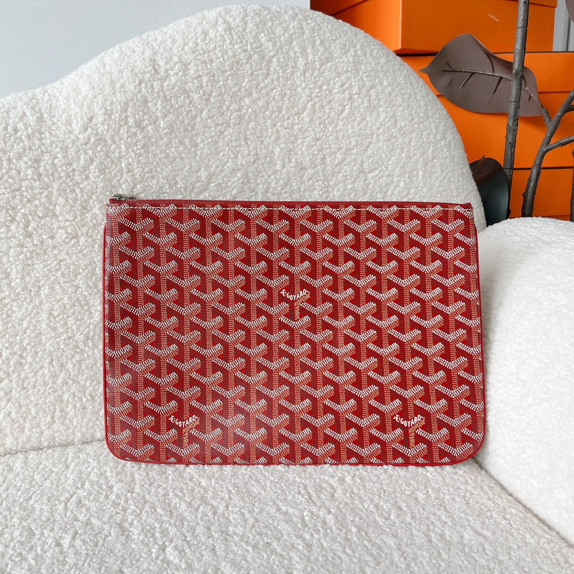 Goyard Goyard Red Clutch 30x20.5 9096 Size ONE SIZE - 1 Thumbnail