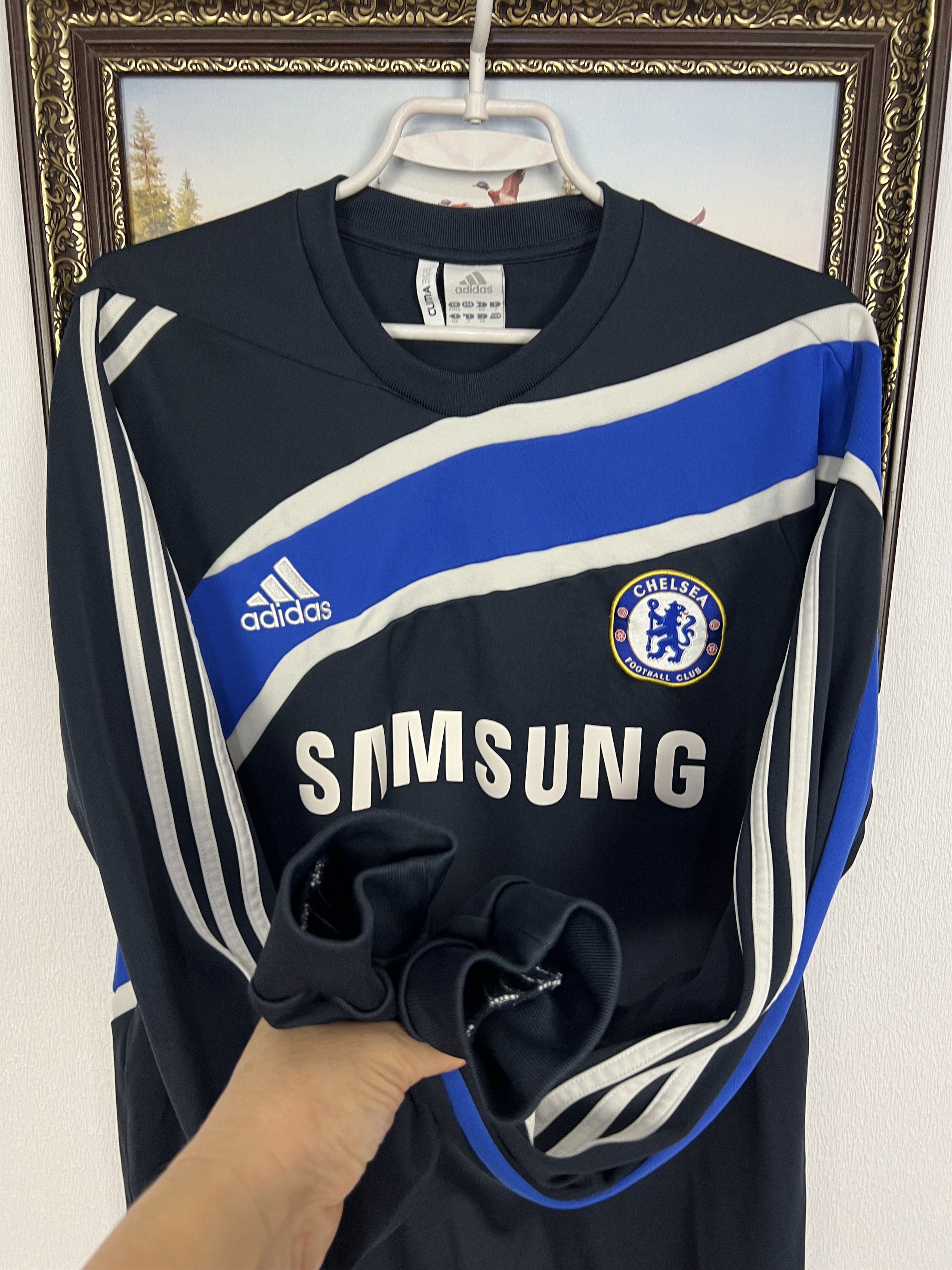Adidas Chelsea Football Sweatshirt Soccer Crewneck Track Top Size US L / EU 52-54 / 3 - 5 Thumbnail