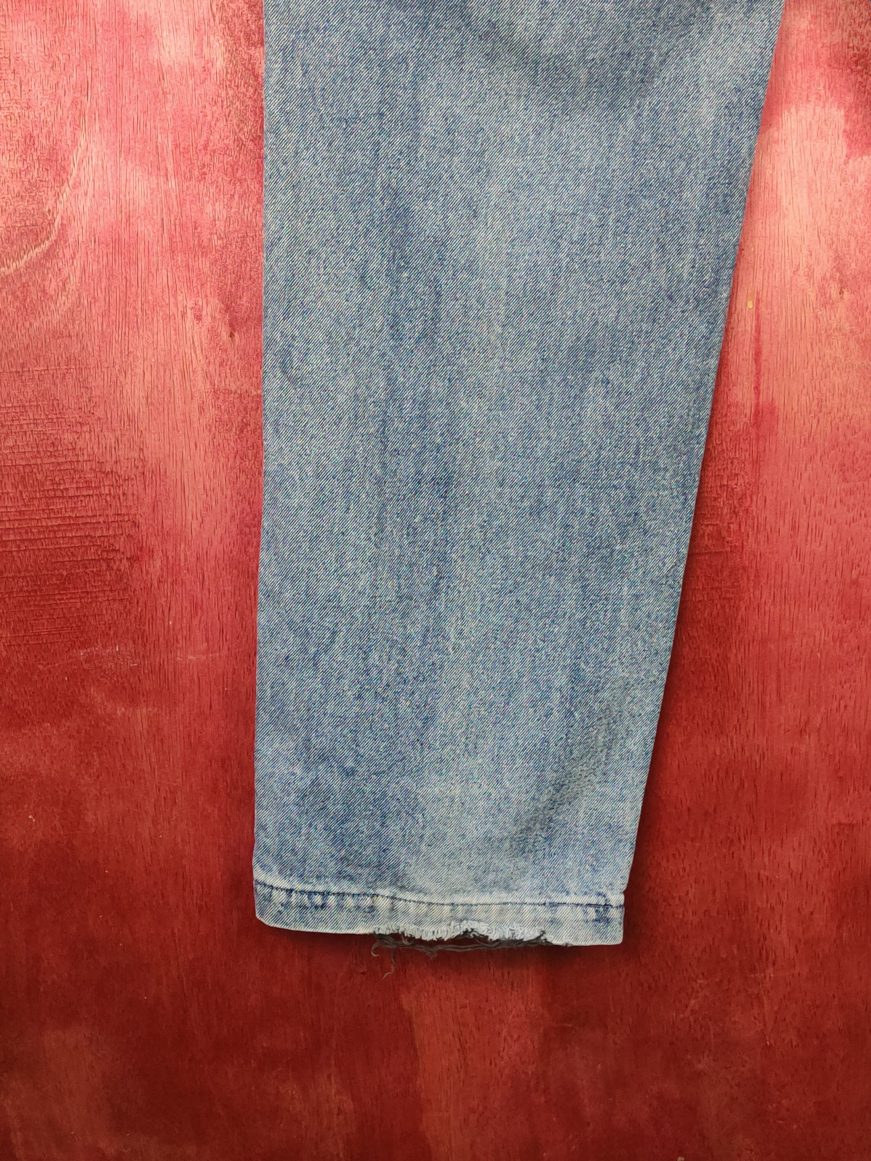 Japanese Brand Wolvo Blue Distressed Ripped vintage Jeans #S1651 Size US 30 / EU 46 - 10 Thumbnail