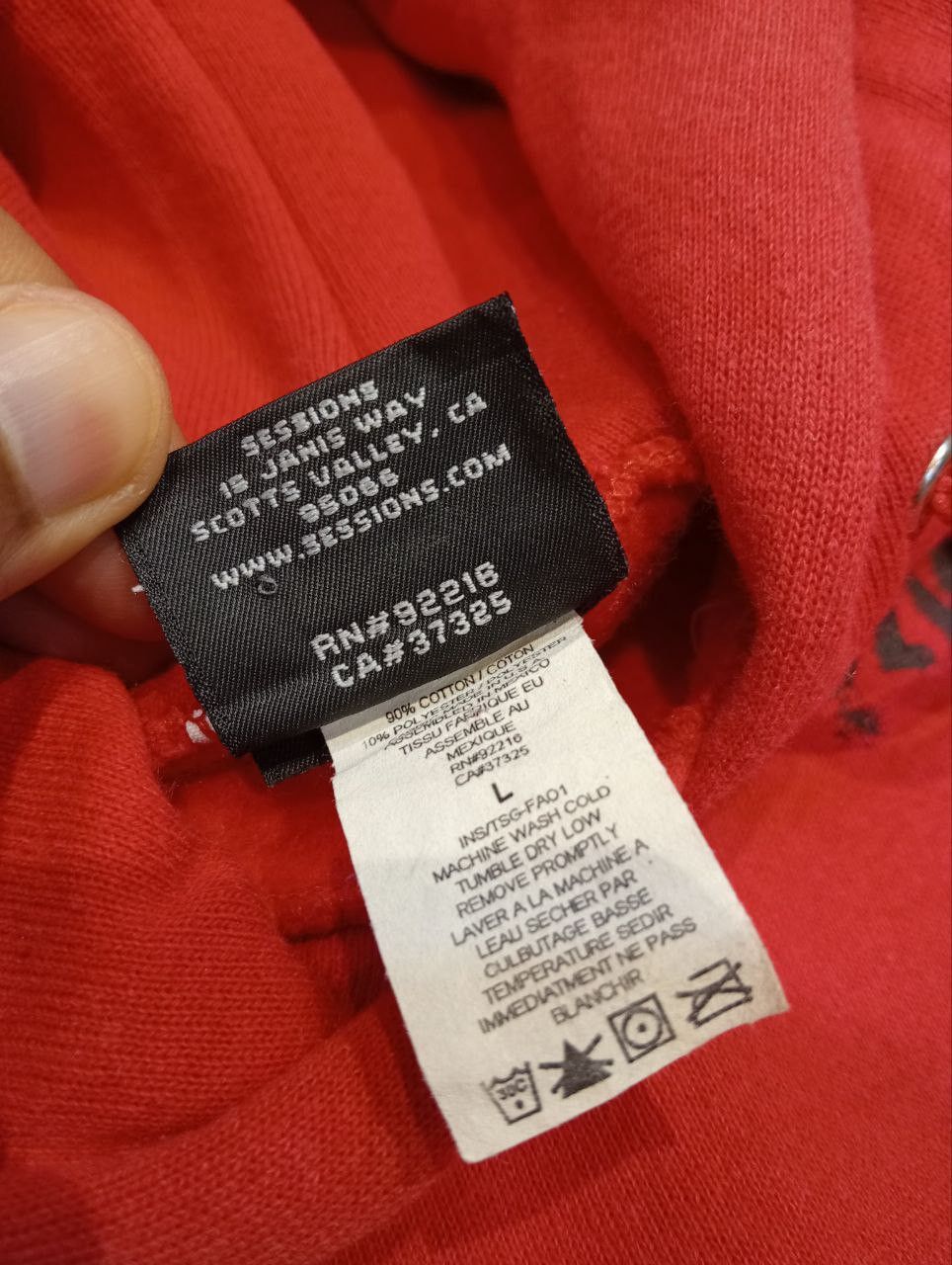 Sessions VINTAGE SESSIONS SKATEBOARDS OVERSIZED HOODIE - SIZE L - RED Size US L / EU 52-54 / 3 - 6 Thumbnail