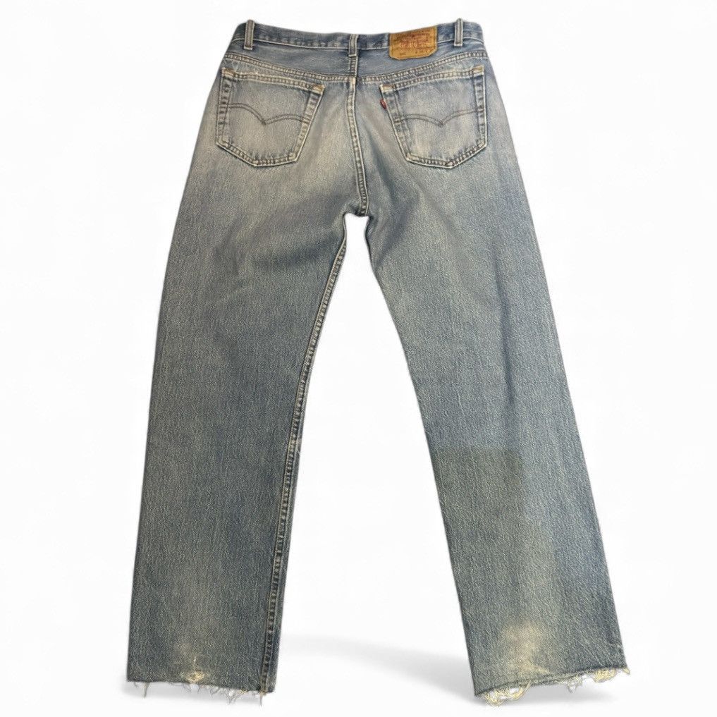Levi's Y2K Style Levis 501 Acid Wash Ripped Denim Size US 34 / EU 50 - 2 Thumbnail