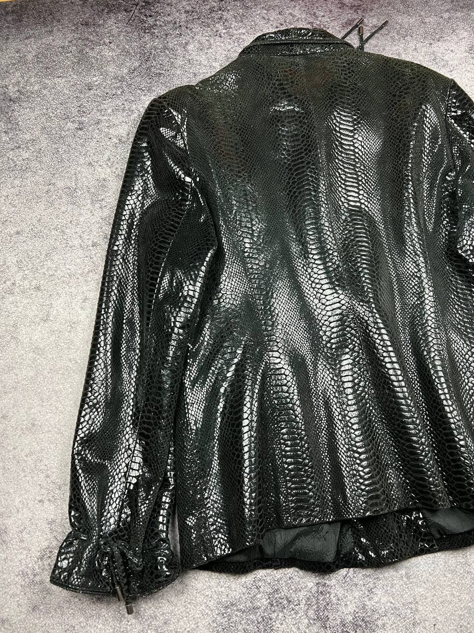 Hysteric Glamour Vintage Y2k Snakeskin Leather Lacquer Jacket Snake Print Size L / US 10 / IT 46 - 16 Thumbnail
