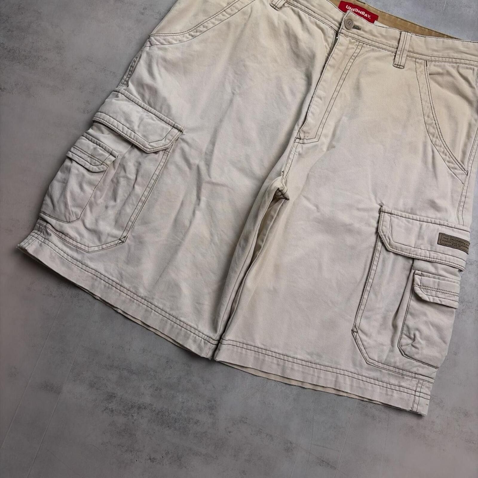 UNIONBAY Y2K Union Bay Grunge Baggy Cargo Distressed Skater Shorts Size US 36 / EU 52 - 2 Thumbnail