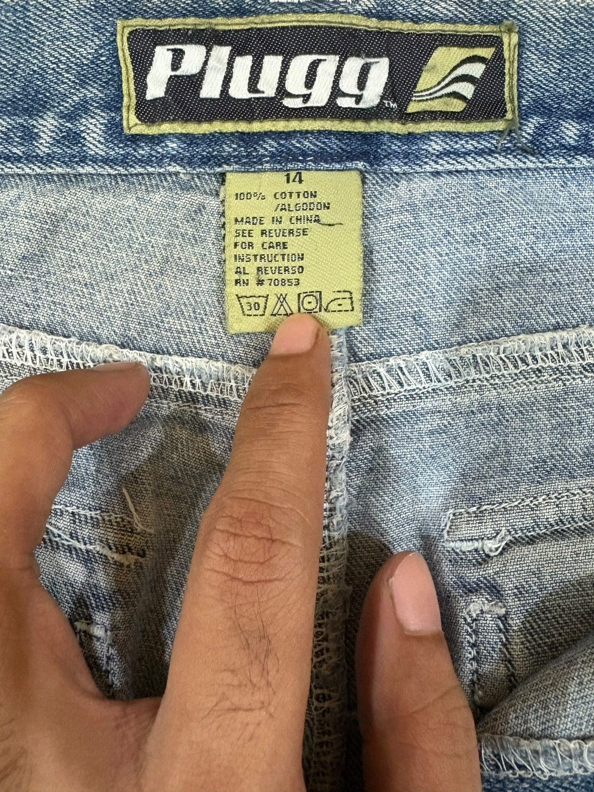 Other Vintage Japanese Double Knee Patches Carpenter Baggy Jeans Size US 26 / EU 42 - 10 Thumbnail