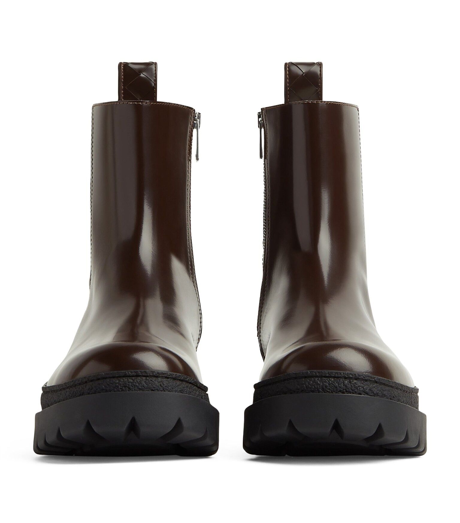 oc11z0625 Leather Highway Ankle Boots in Brown