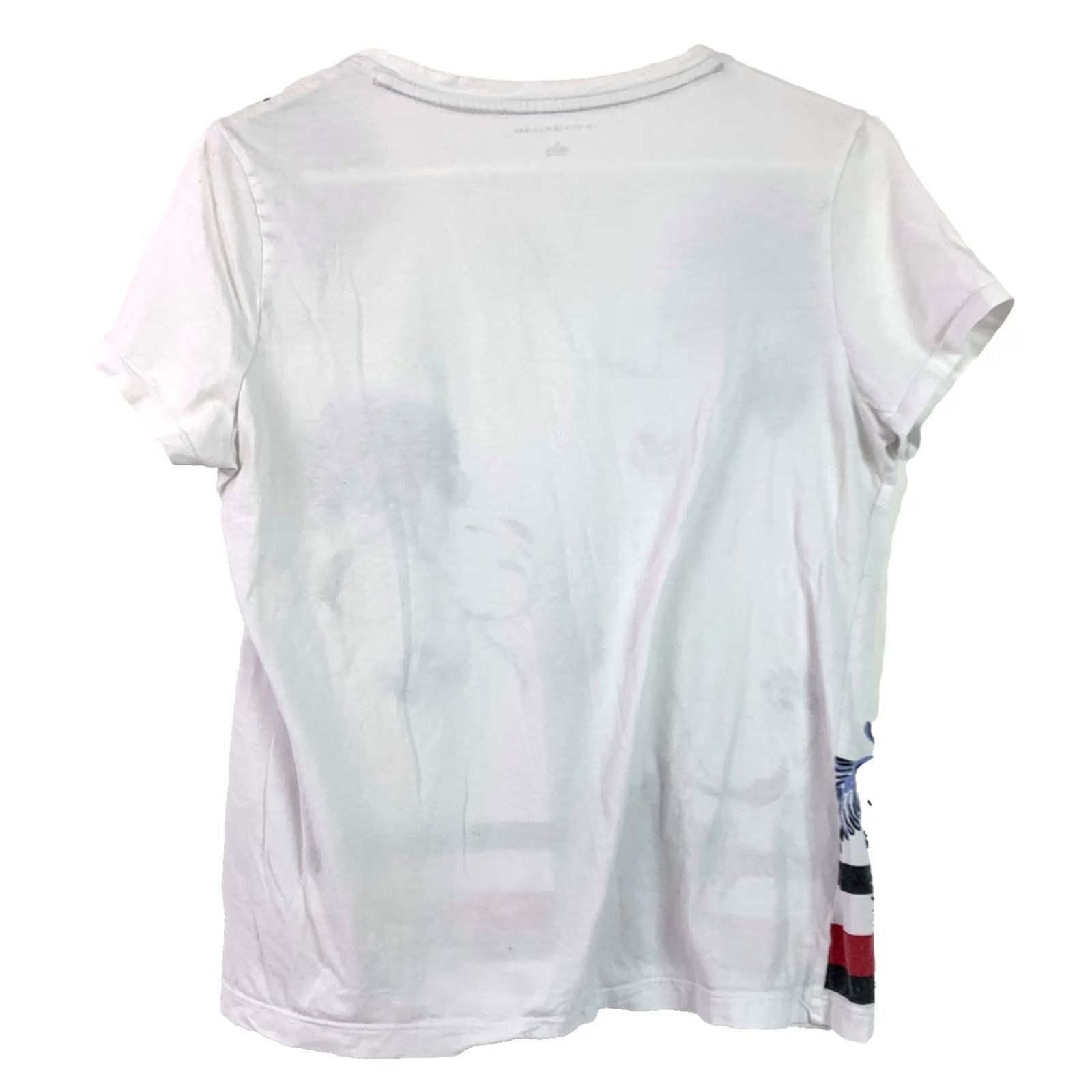 Tommy Hilfiger Tommy Hilfiger Womens Medium V-Neck Floral Tee T-Shirt Red White Blue Size M / US 6-8 / IT 42-44 - 5 Thumbnail