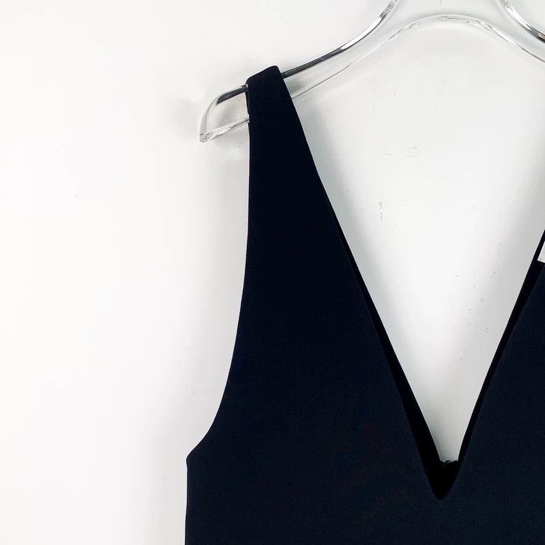 Dior Dior Black back zipper wool V-neck sleeveless dress Size XXS / US 00 / IT 34 - 3 Thumbnail