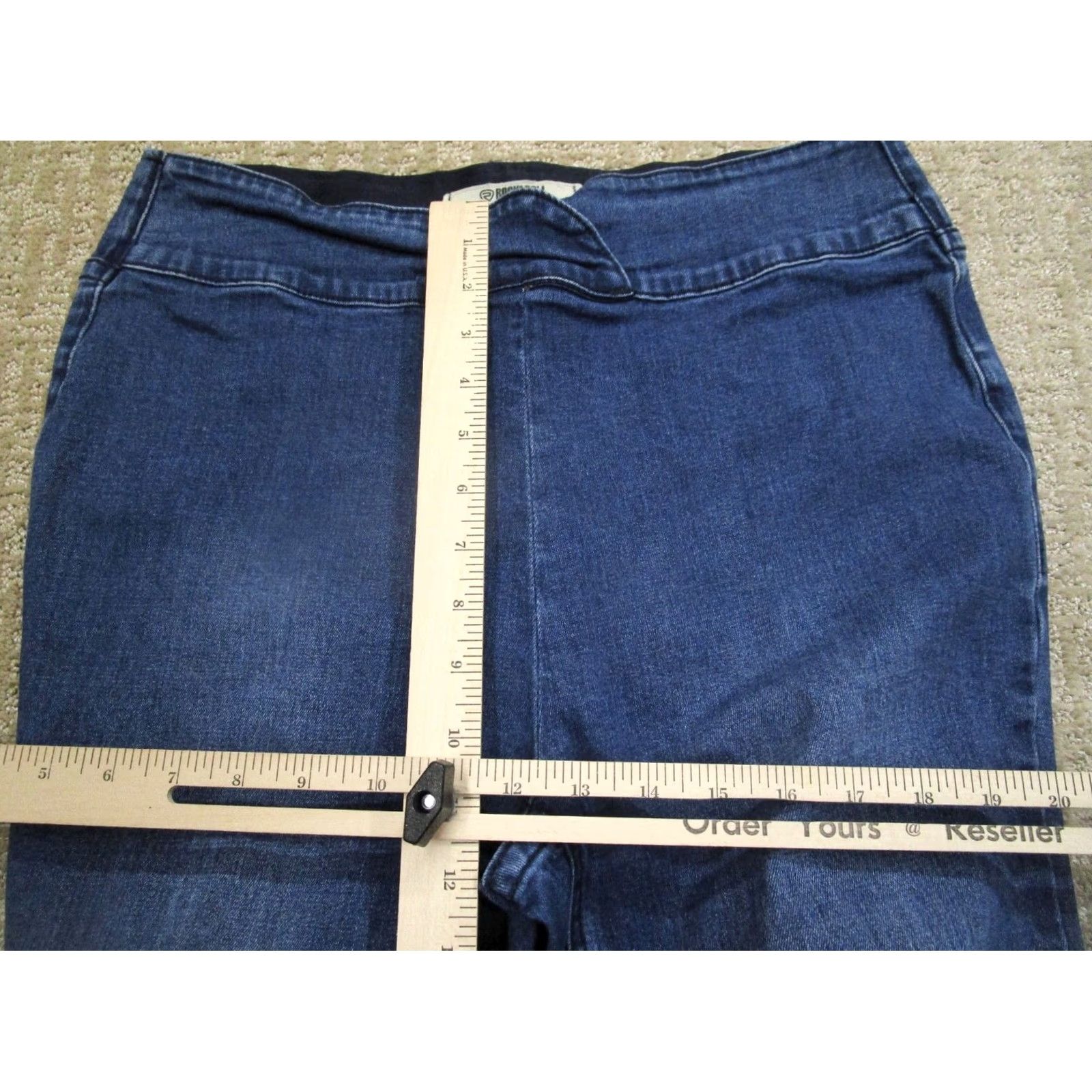 Vintage Rock And Roll Cowgirl Jeans Women 31x34 Dark Wash High Rise Flared Pull On Denim Pants Blue Size 24" / US 00 / IT 34 - 6 Thumbnail