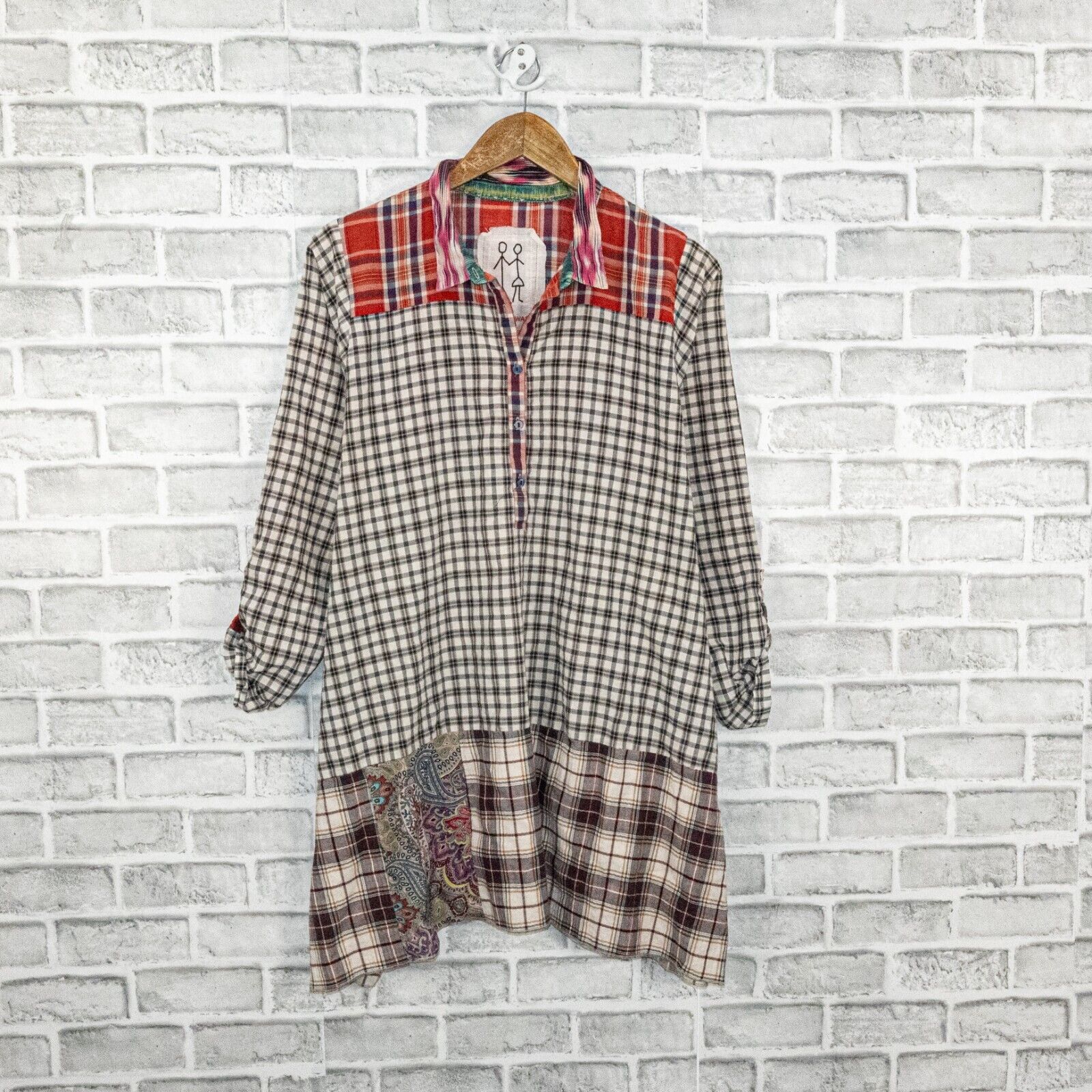 Johnny Was Johnny Was Women's Plaid Patchwork BOHO Tunic Blouse Small Size S / US 4 / IT 40 - 7 Thumbnail