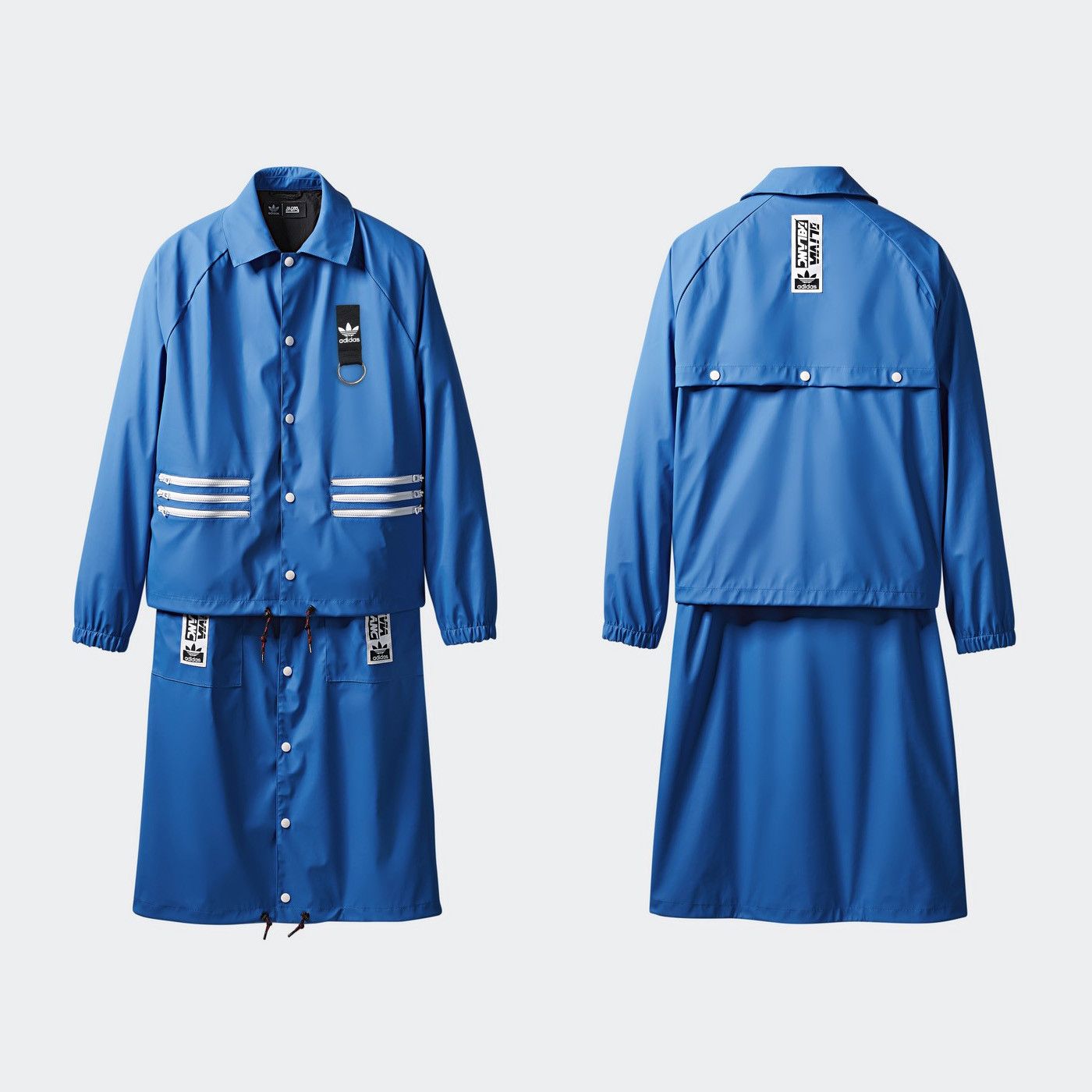 Adidas OLIVIA OBLANC x KENDALL JENNER FW18 TRENCH COAT BLUE Size S / US 4 / IT 40 - 14 Thumbnail