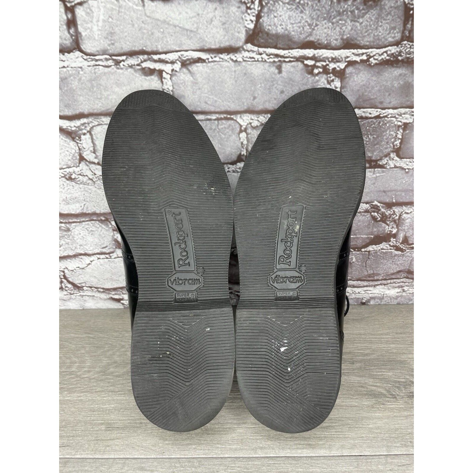 Rockport Rockport Dressports Black Leather Wingtip Oxfords Vibram Sol Size US 9.5 / EU 42-43 - 6 Thumbnail