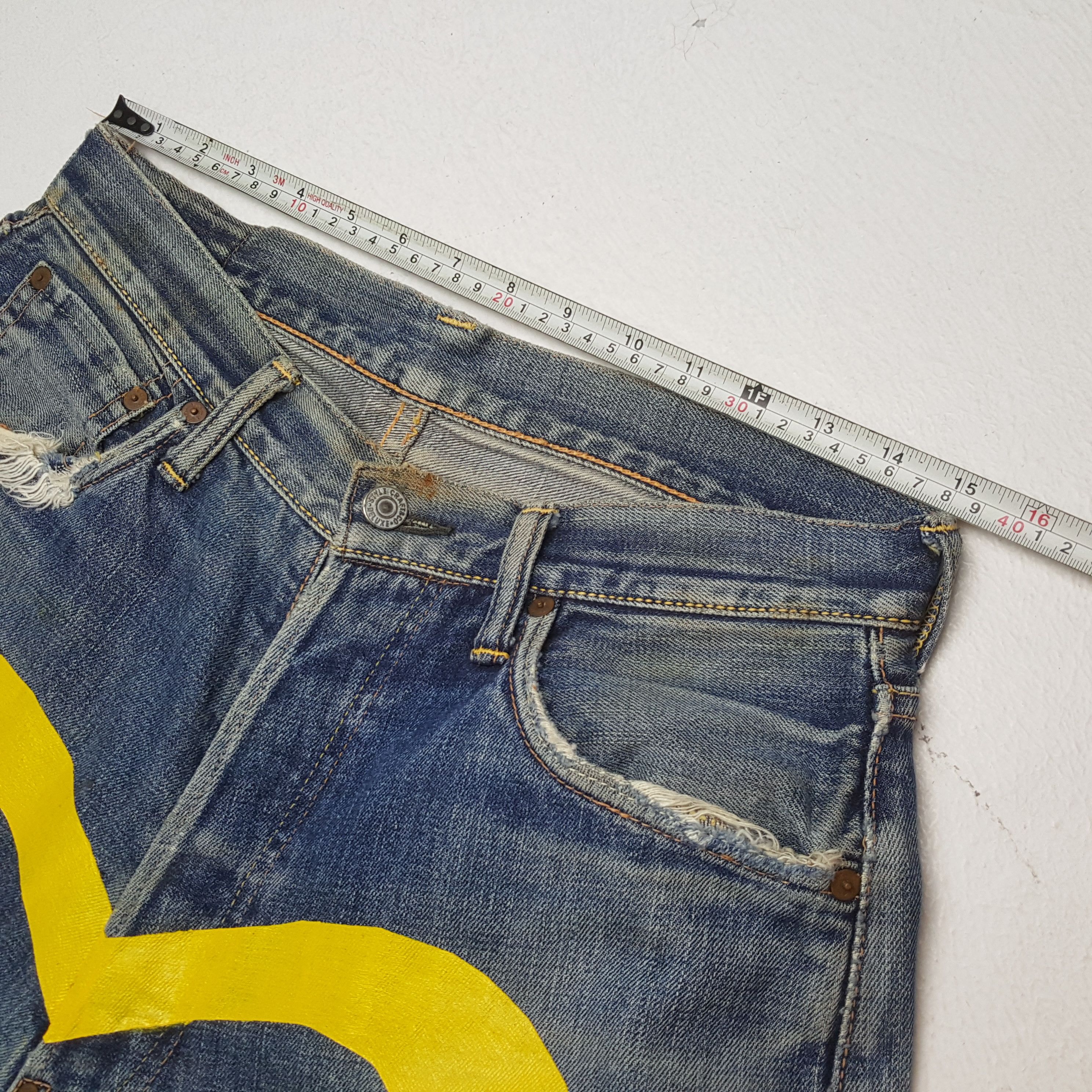 Evisu × Japanese Brand × Vintage Vintage EVISU Japanese Brand Daicock Custom Distressed Jeans Size US 30 / EU 46 - 7 Thumbnail